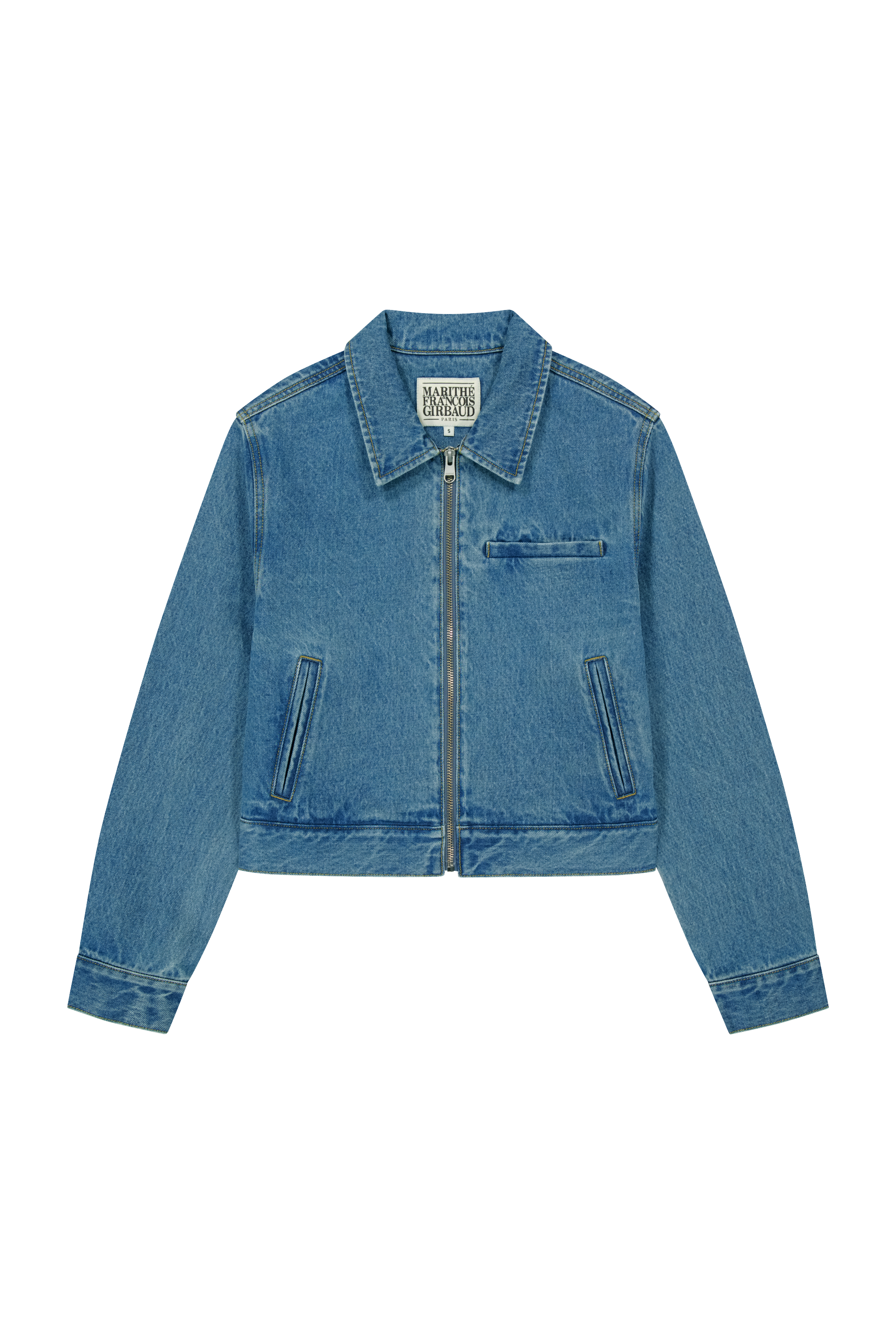 W CROP DENIM BLOUSON JACKET