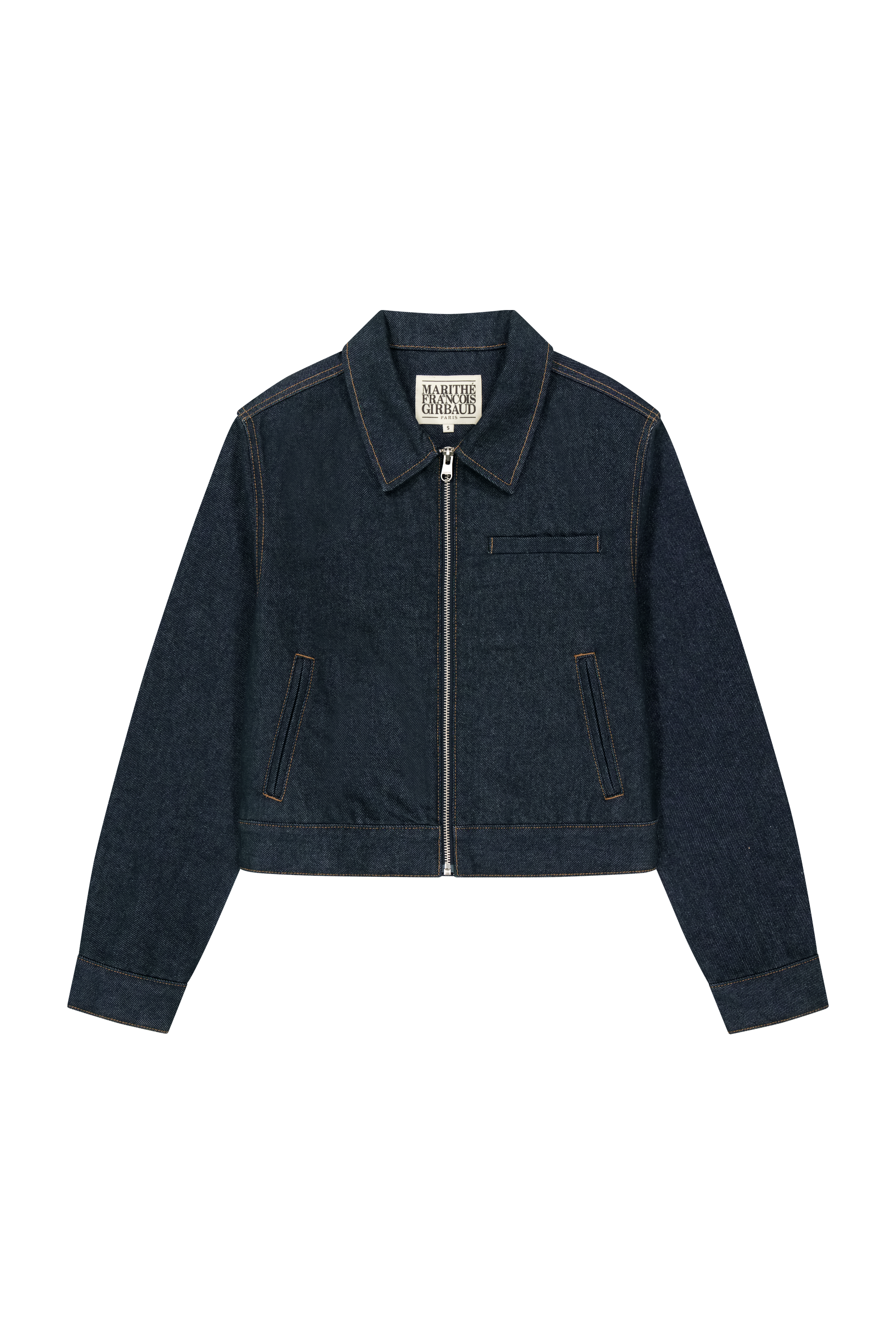 W CROP DENIM BLOUSON JACKET