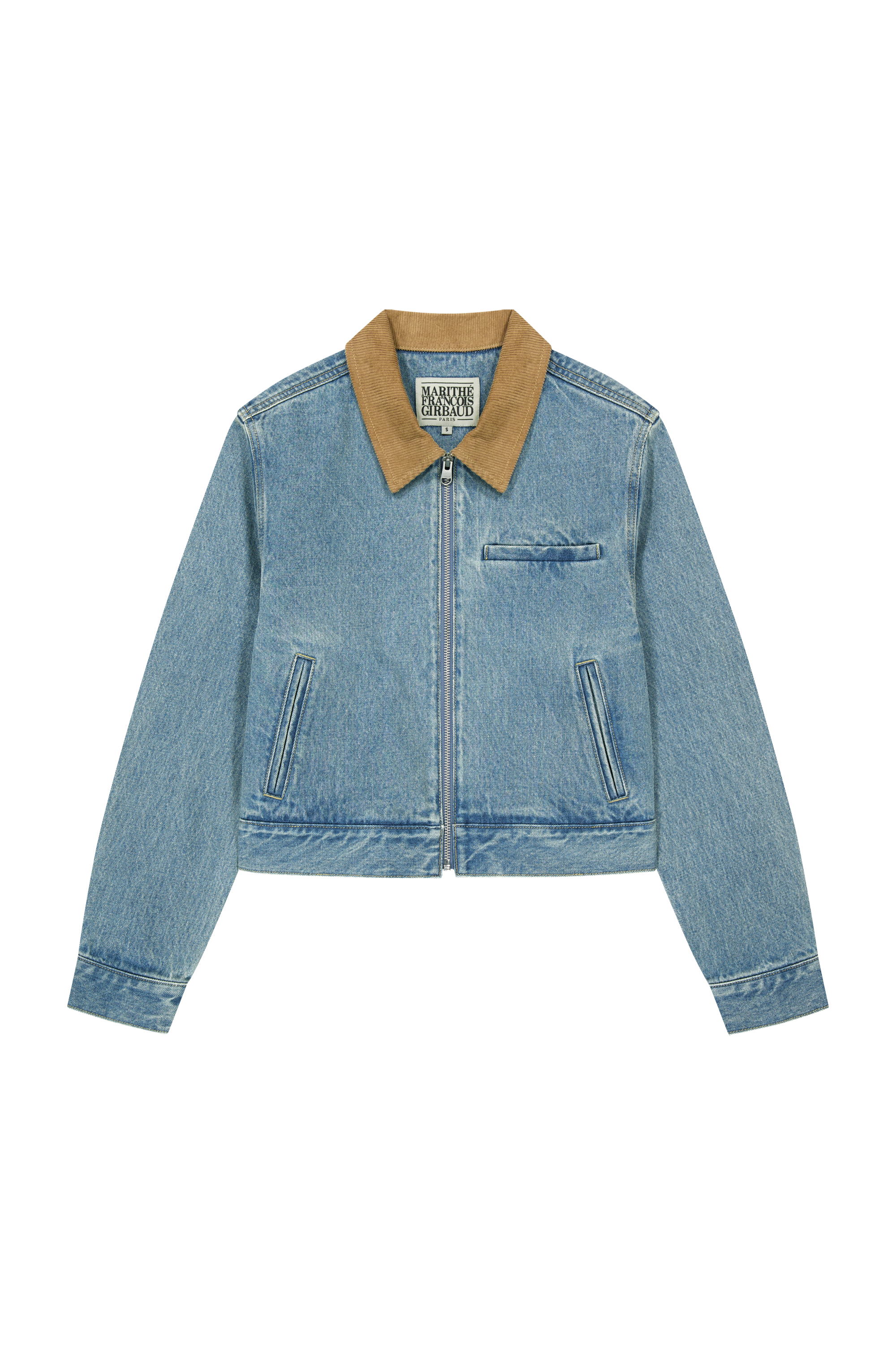 W CROP DENIM BLOUSON JACKET