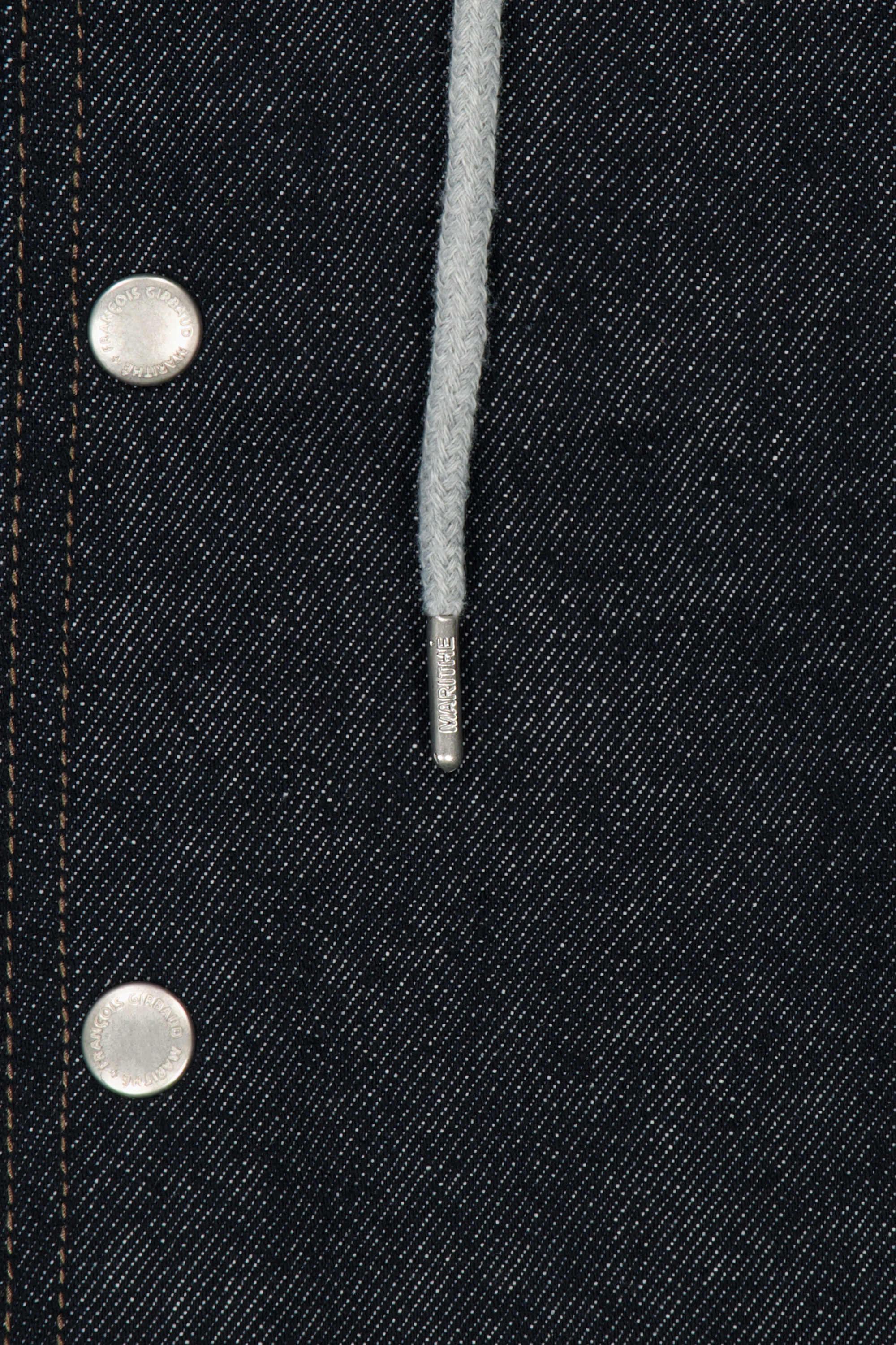 CLASSIC LOGO RAGLAN DENIM VARSITY JACKET