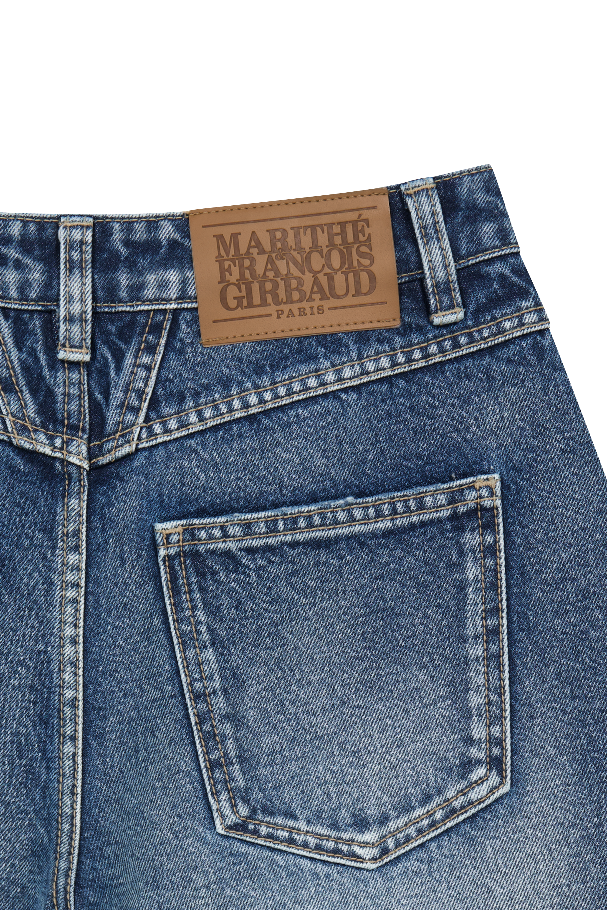 W WIDE FIT VINTAGE WASHED DENIM PANTS