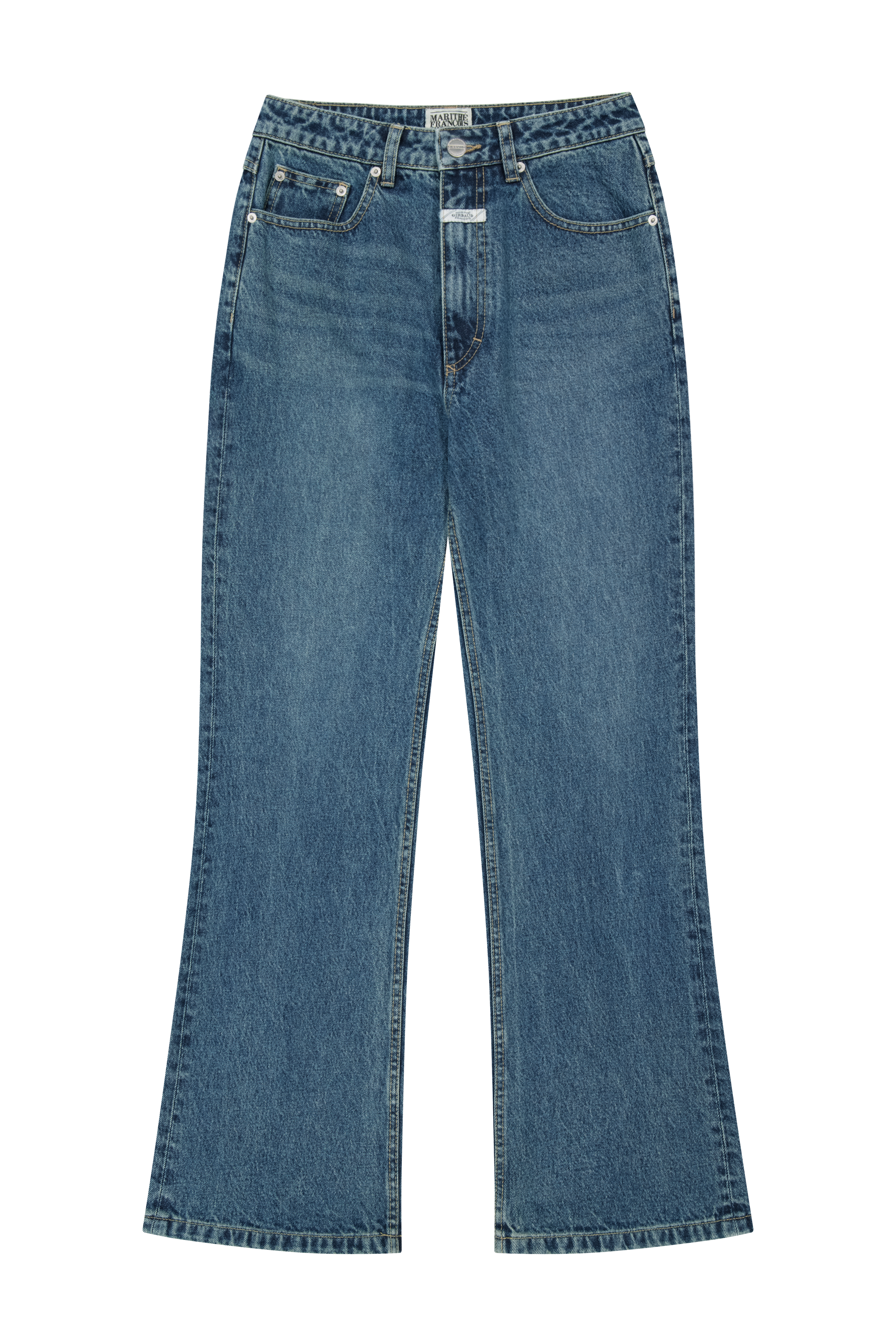 W RELAXED FIT BOOTS-CUT DENIM PANTS