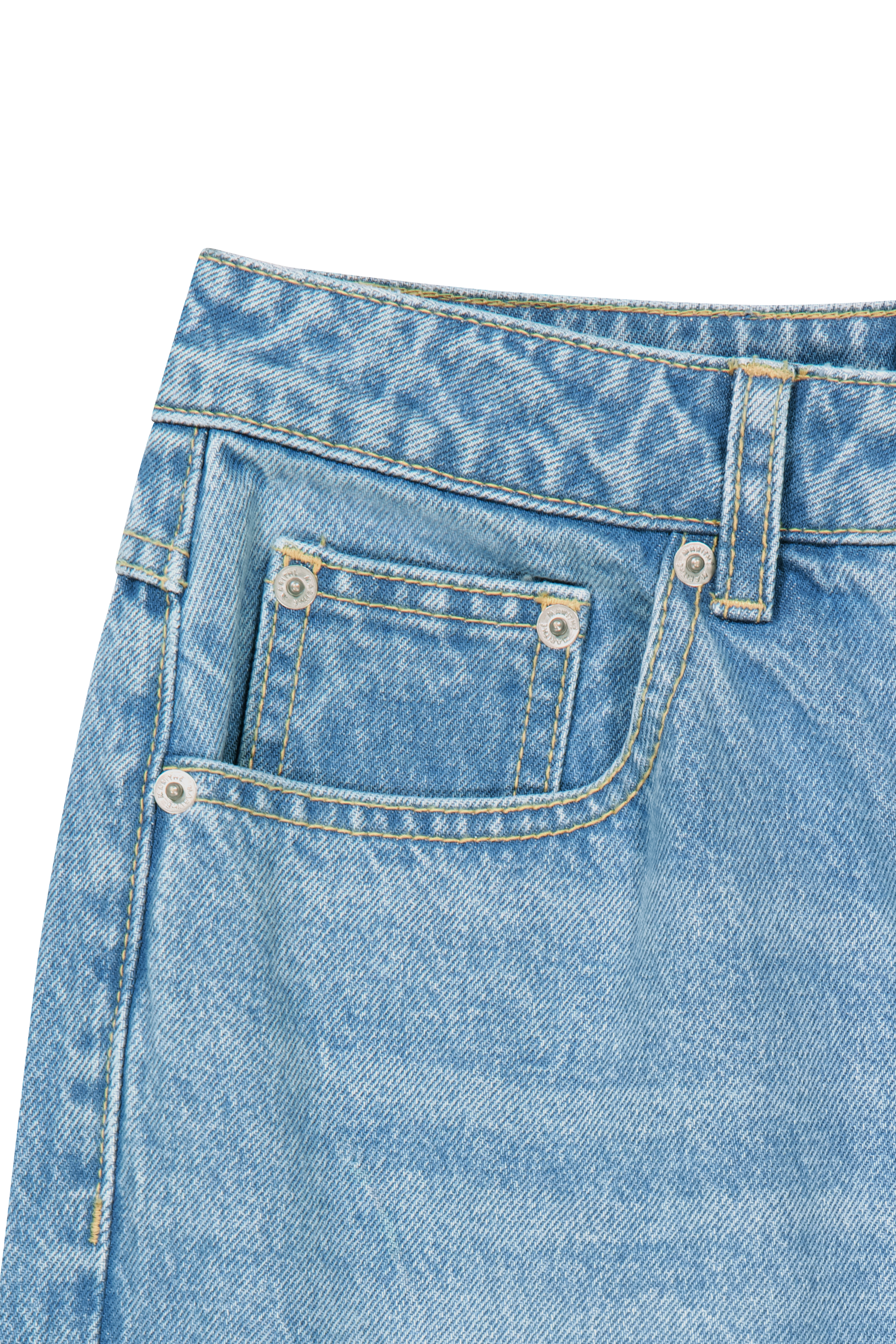 W RELAXED FIT BOOTS-CUT DENIM PANTS