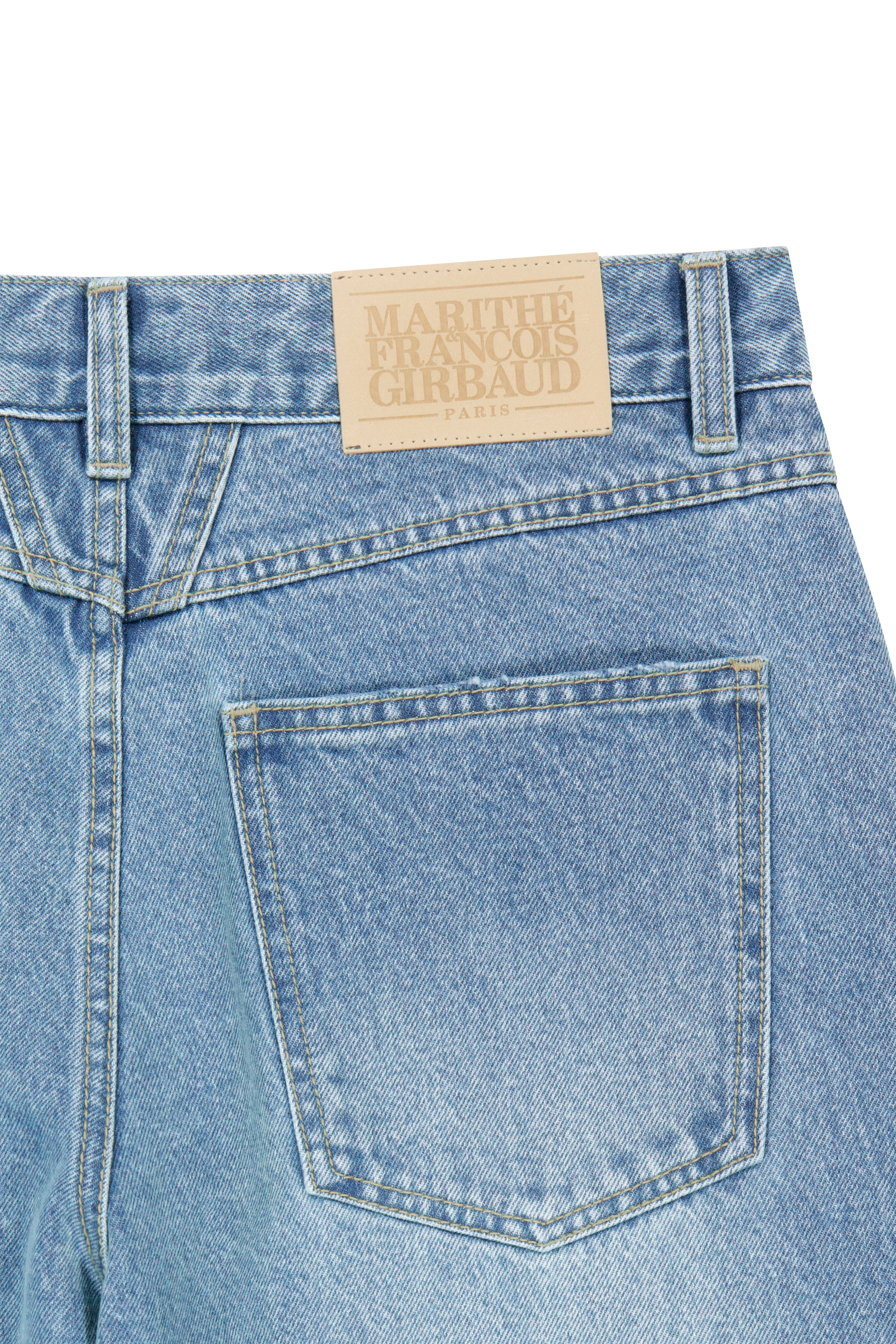 M SEMI-WIDE FIT VINTAGE WASHED DENIM PANTS