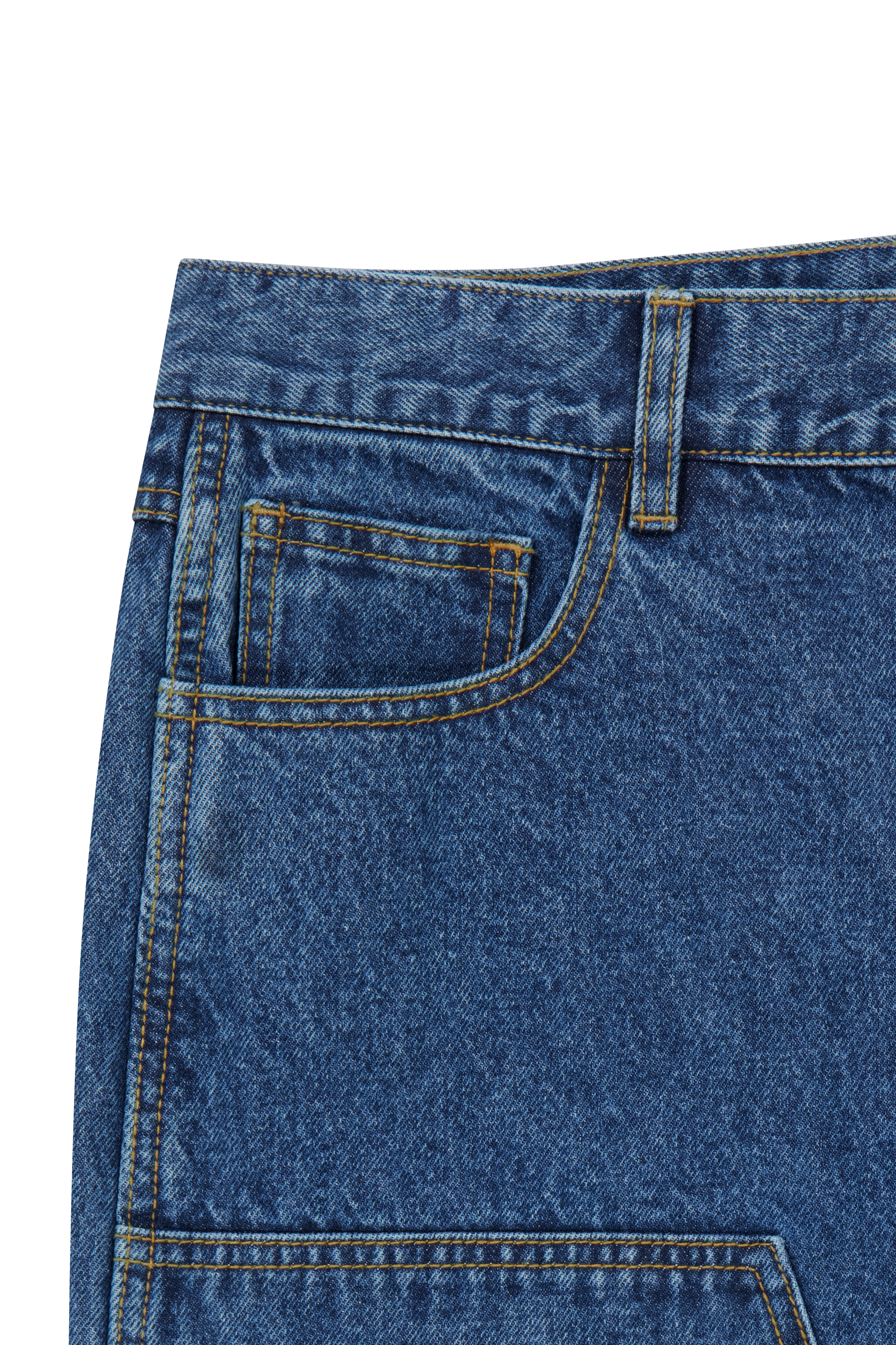 M DOUBLE KNEE DENIM PANTS