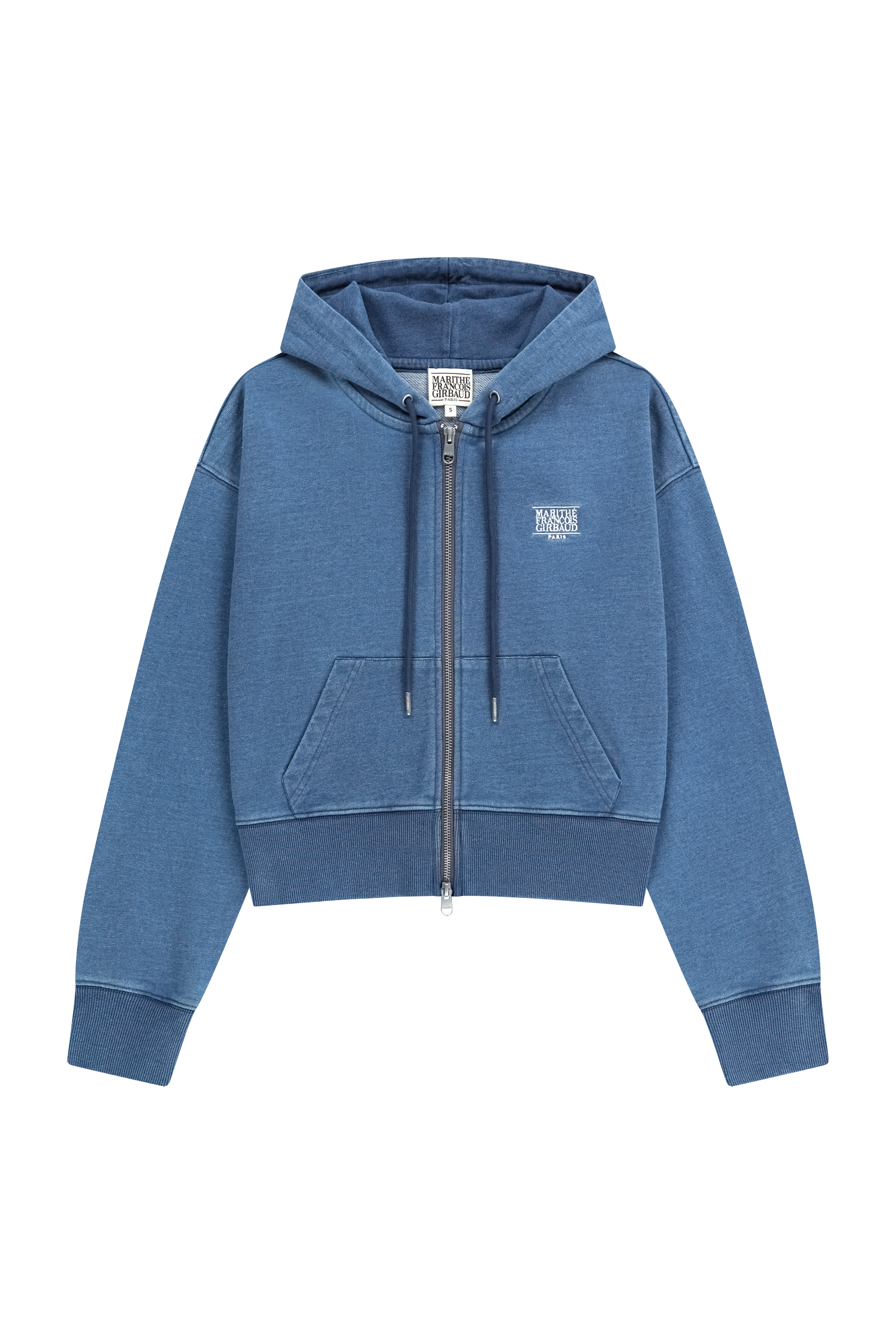 W BACK CLASSIC LOGO CROP HOODIE ZIPUP