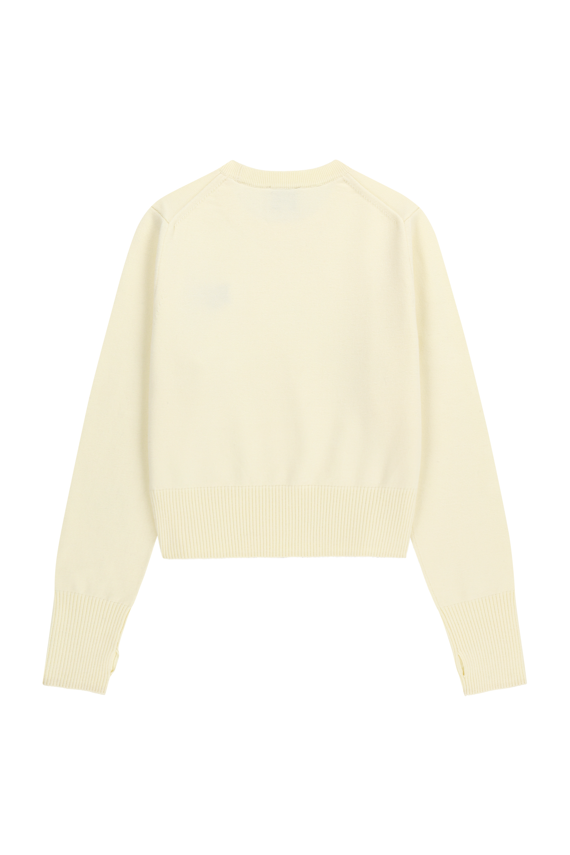 W SMALL CLASSIC LOGO CROP KNIT PULLOVER