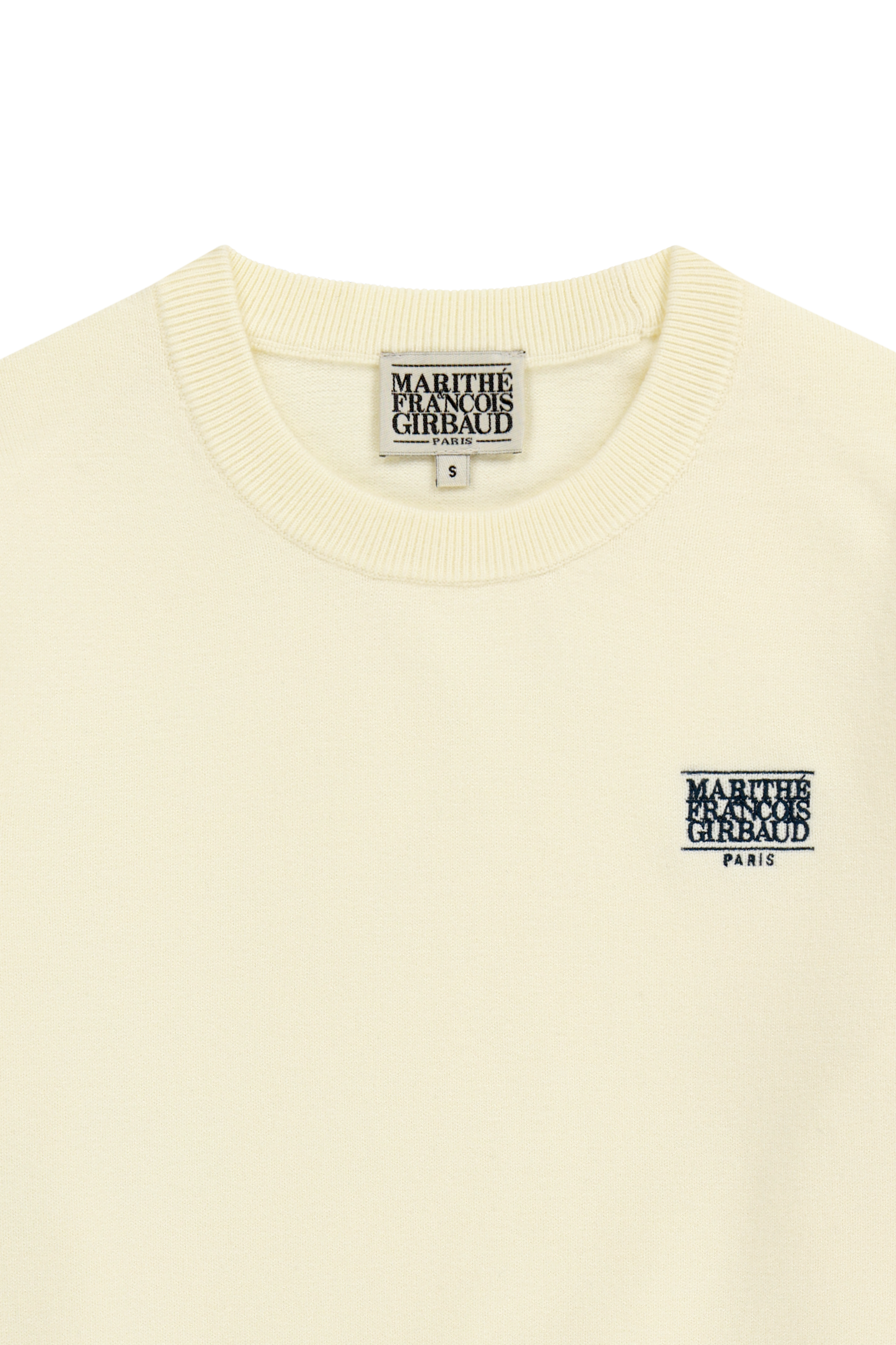 W SMALL CLASSIC LOGO CROP KNIT PULLOVER