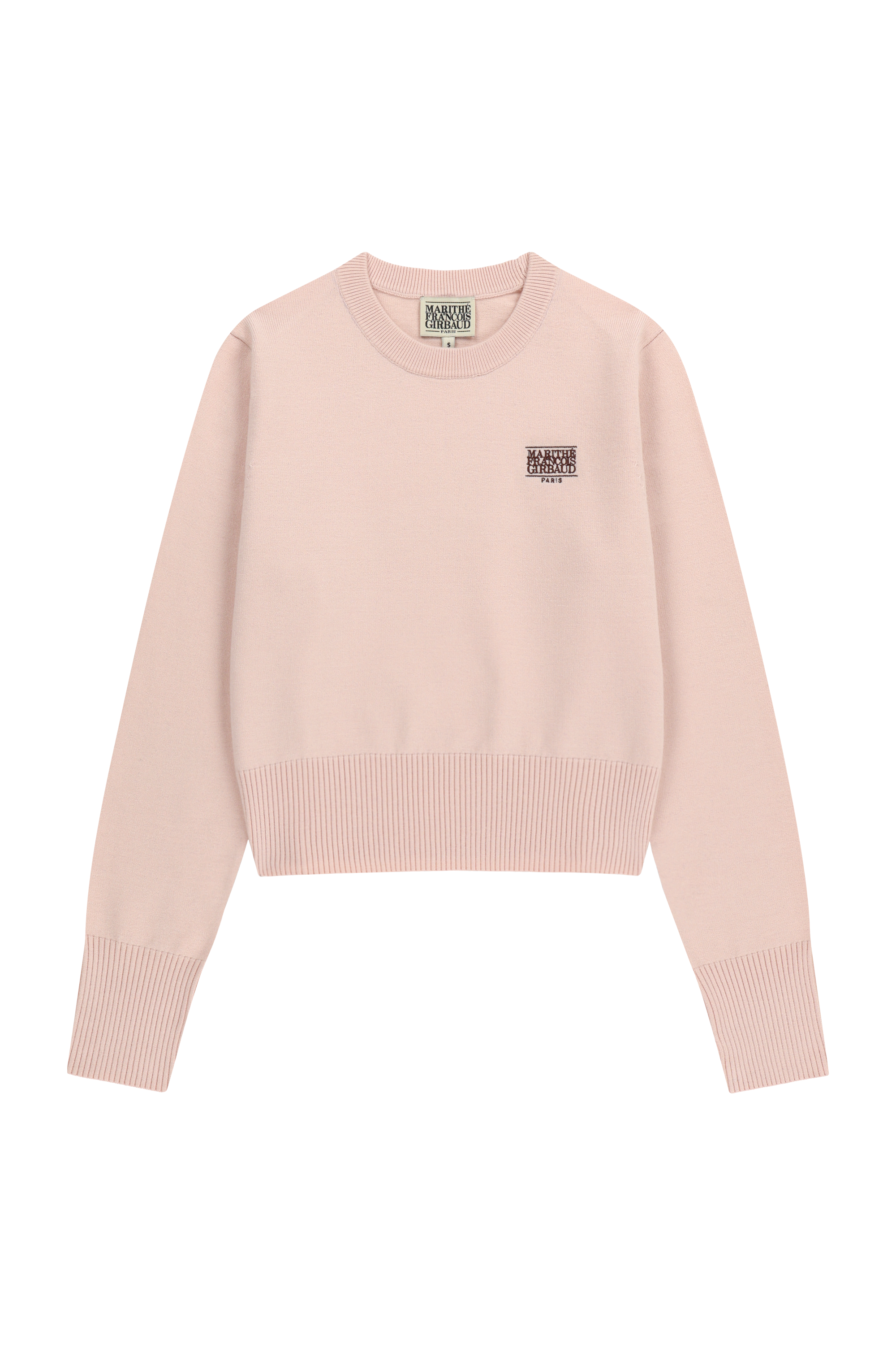 W SMALL CLASSIC LOGO CROP KNIT PULLOVER