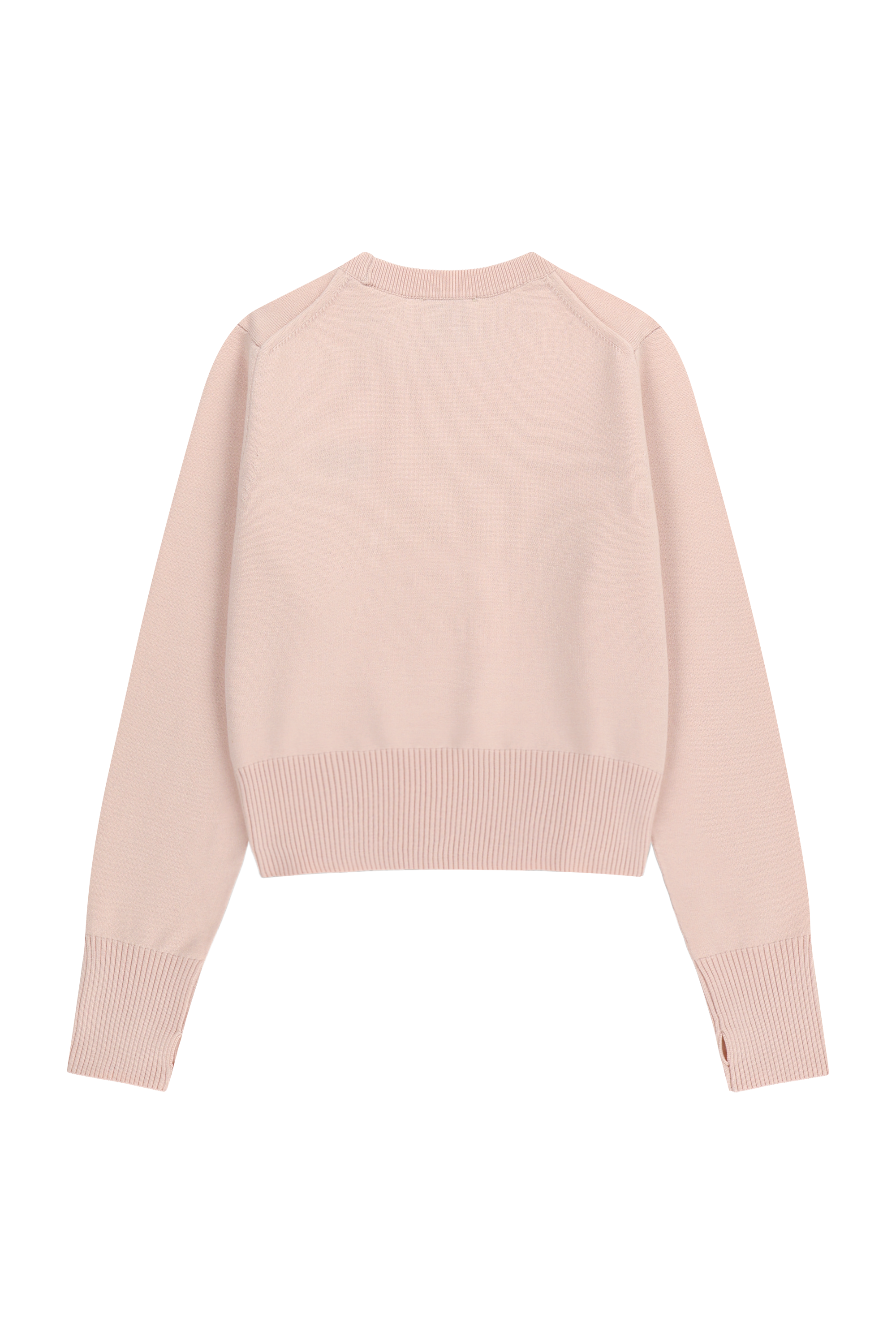 W SMALL CLASSIC LOGO CROP KNIT PULLOVER