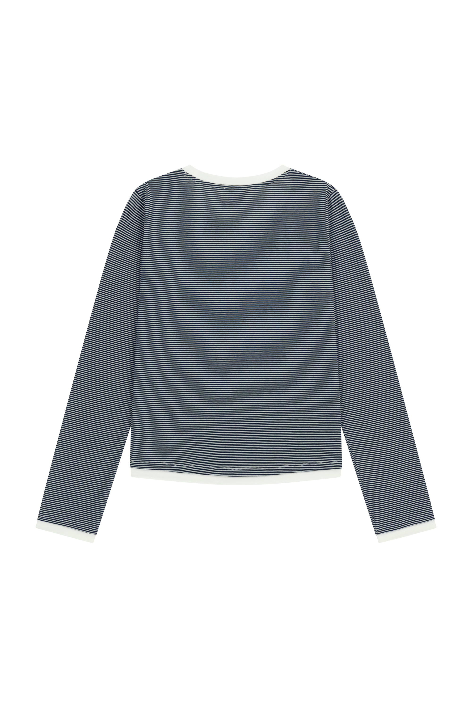 W RINGER STRIPE LONG SLEEVE TEE