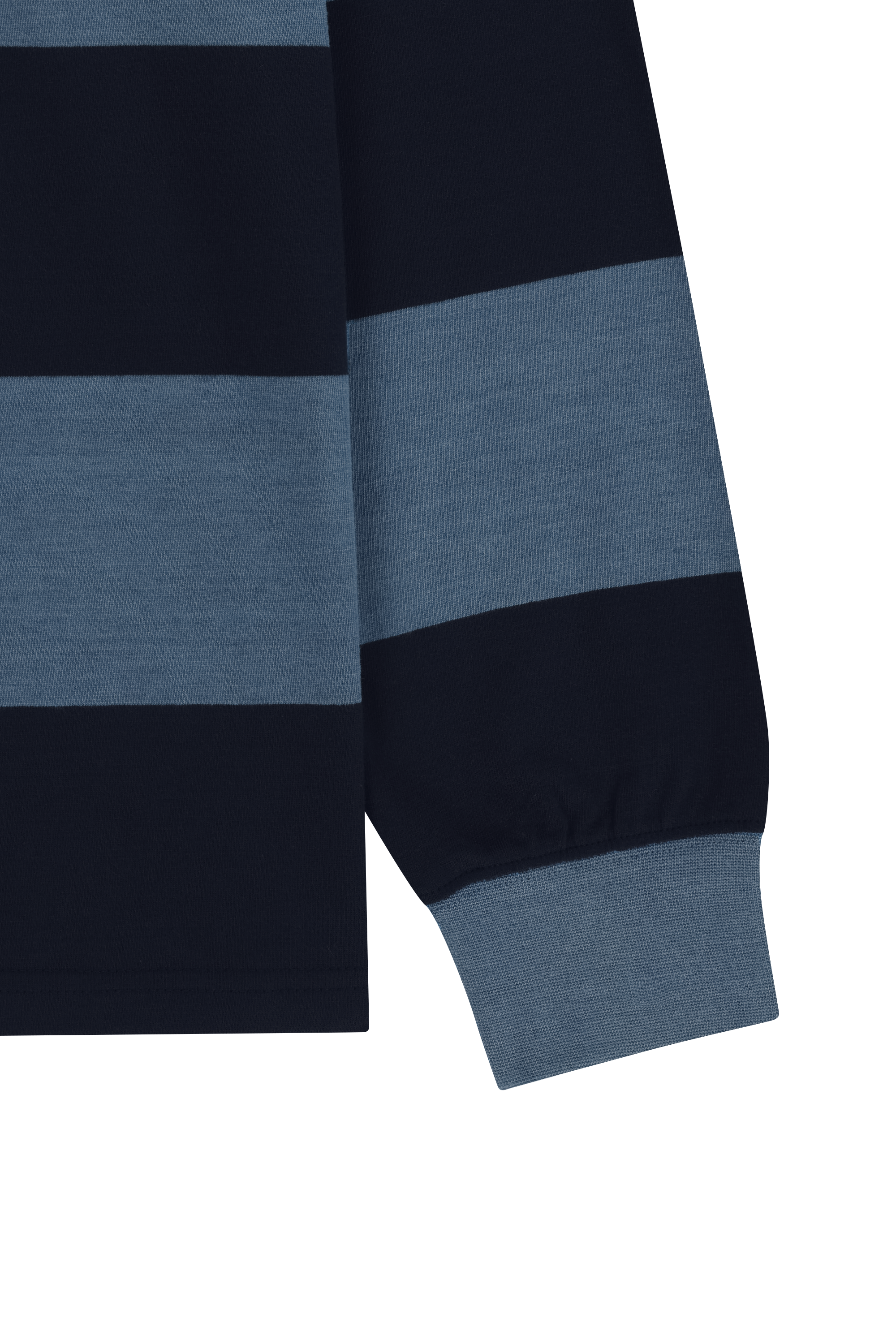 WASHED DENIM COLLAR LONG SLEEVE TEE