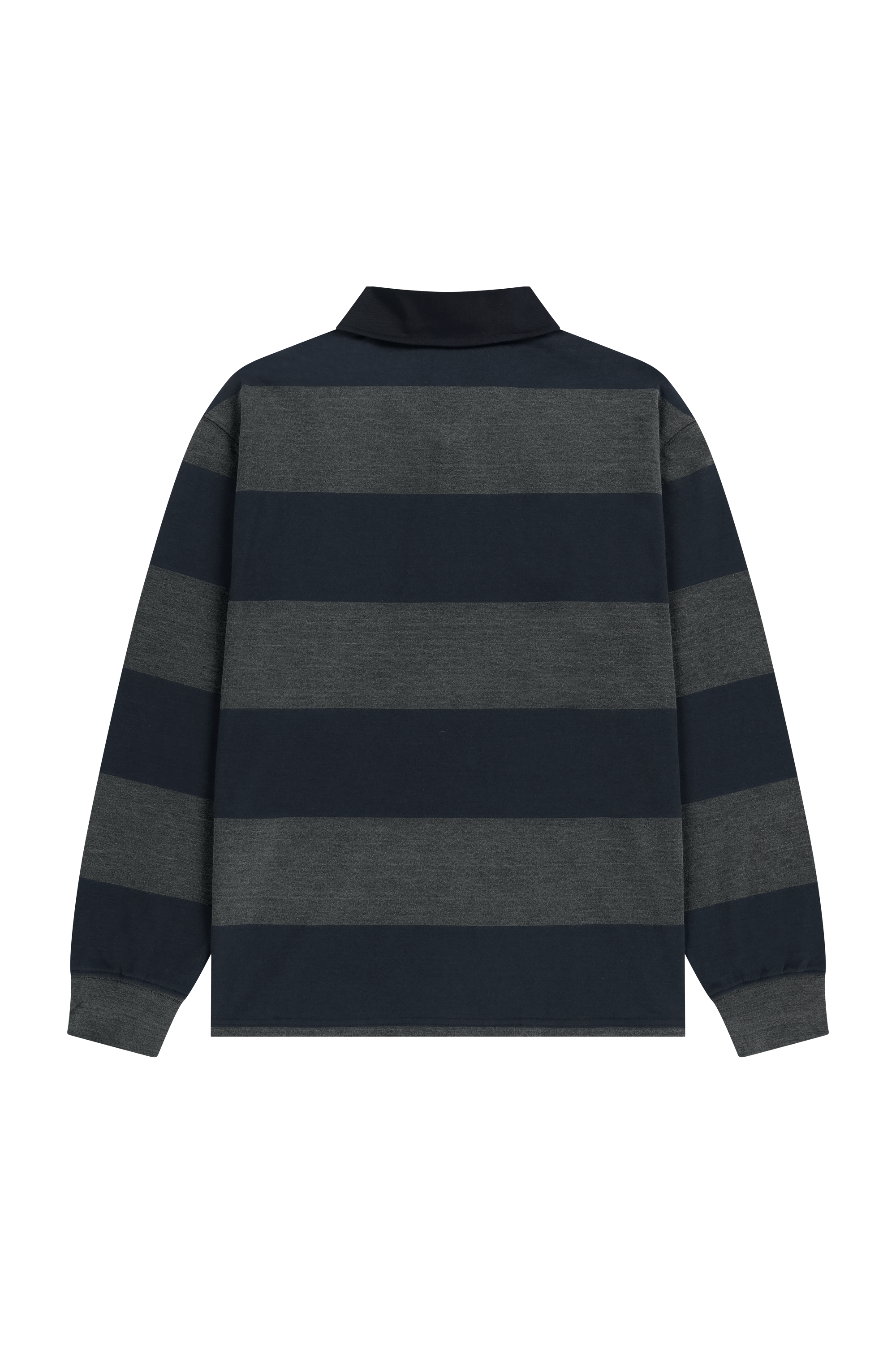 WASHED DENIM COLLAR LONG SLEEVE TEE