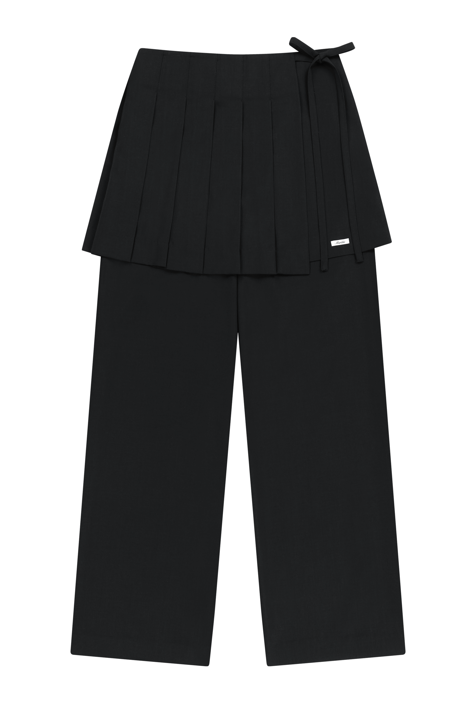 W LAYERED PLEATS SKIRT PANTS