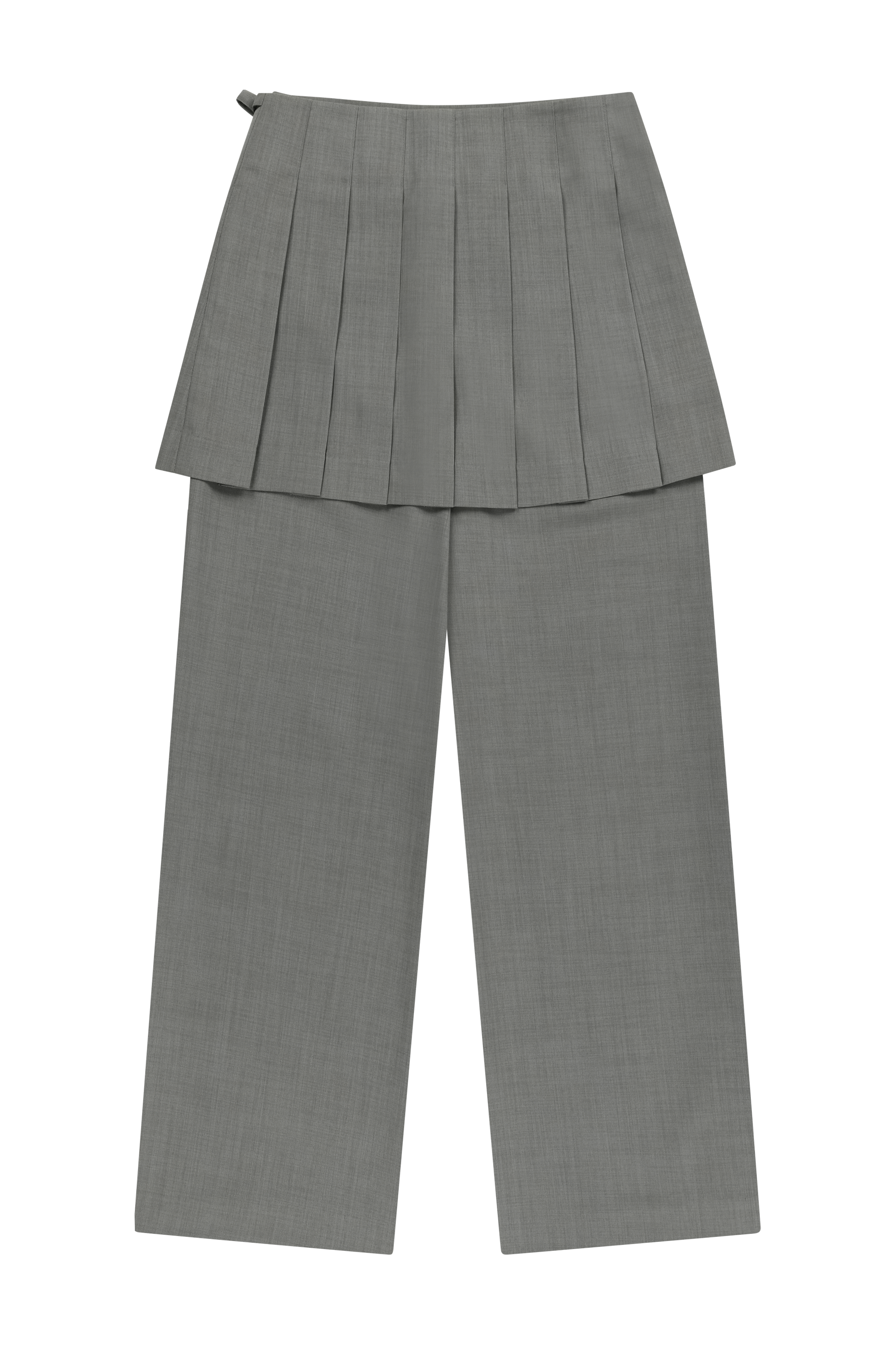 W LAYERED PLEATS SKIRT PANTS