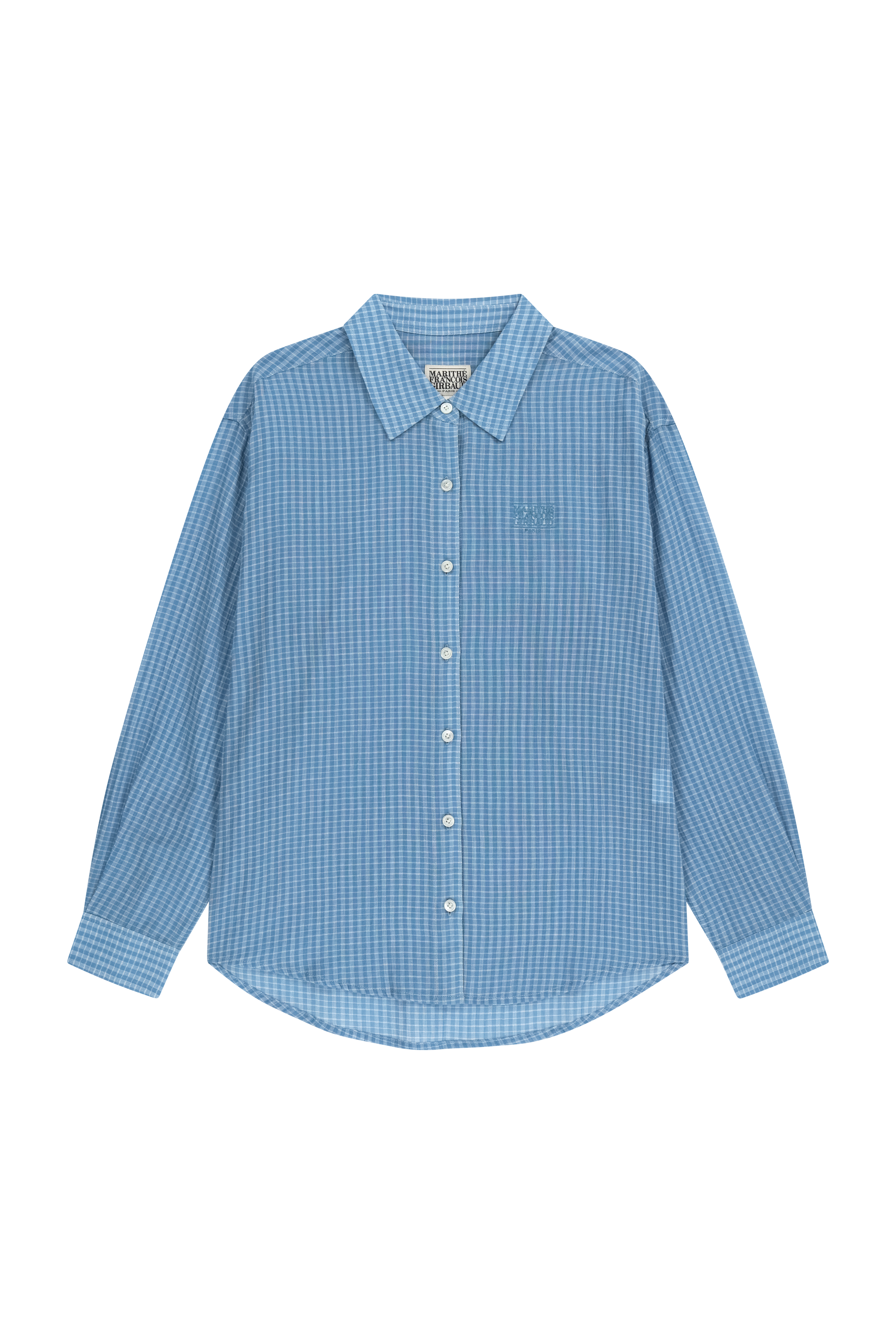 W PATTERN SHEER SHIRT