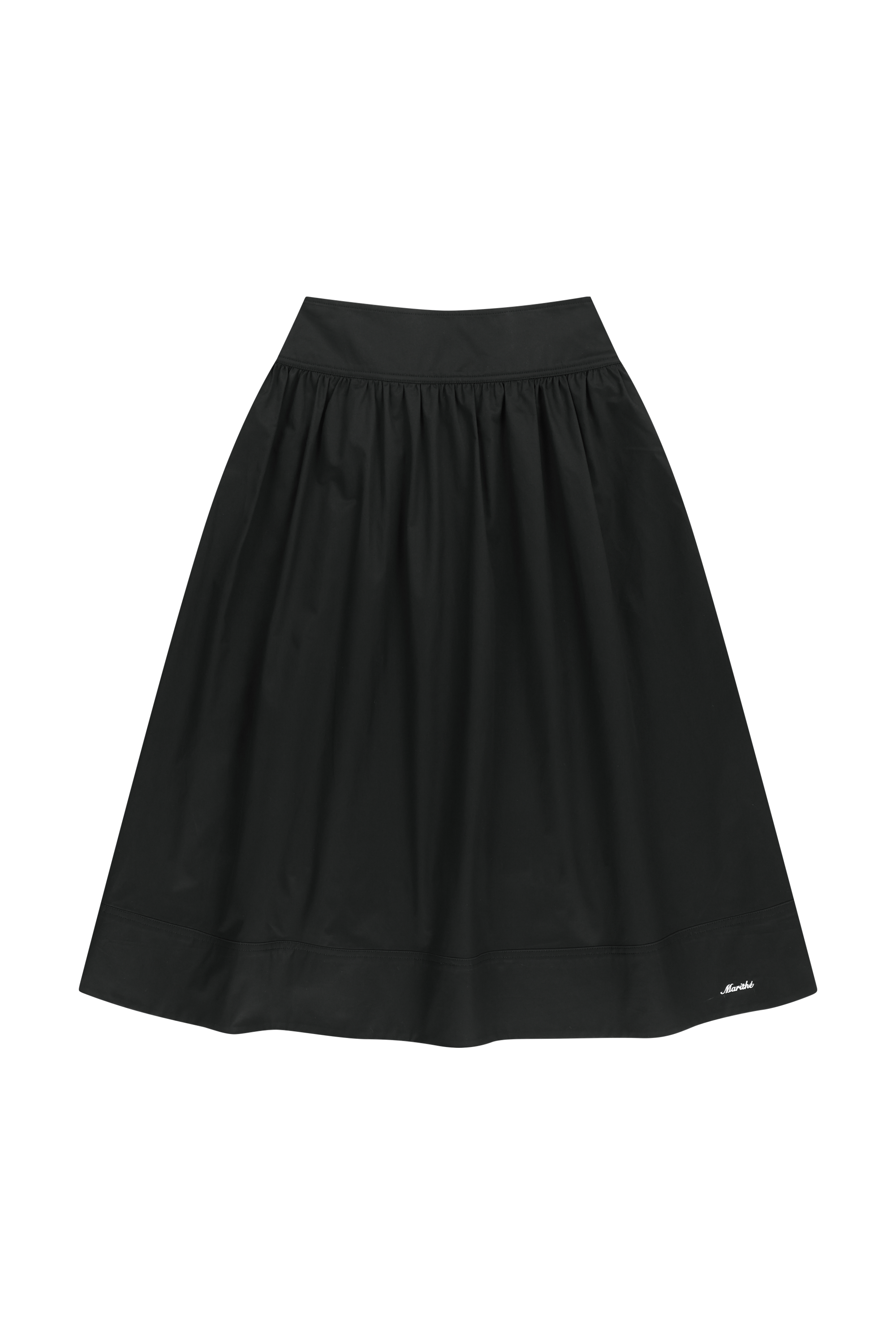 W COTTON WAIST WRINKLE SKIRT