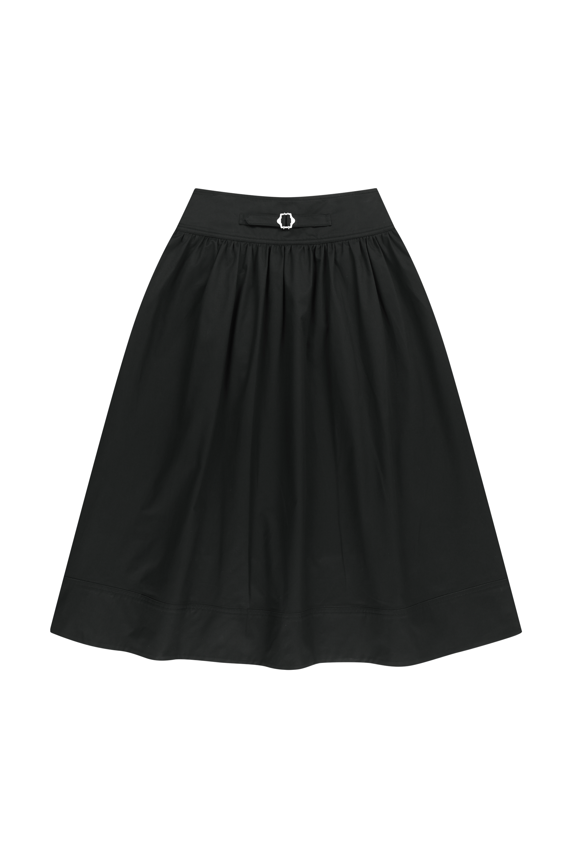 W COTTON WAIST WRINKLE SKIRT