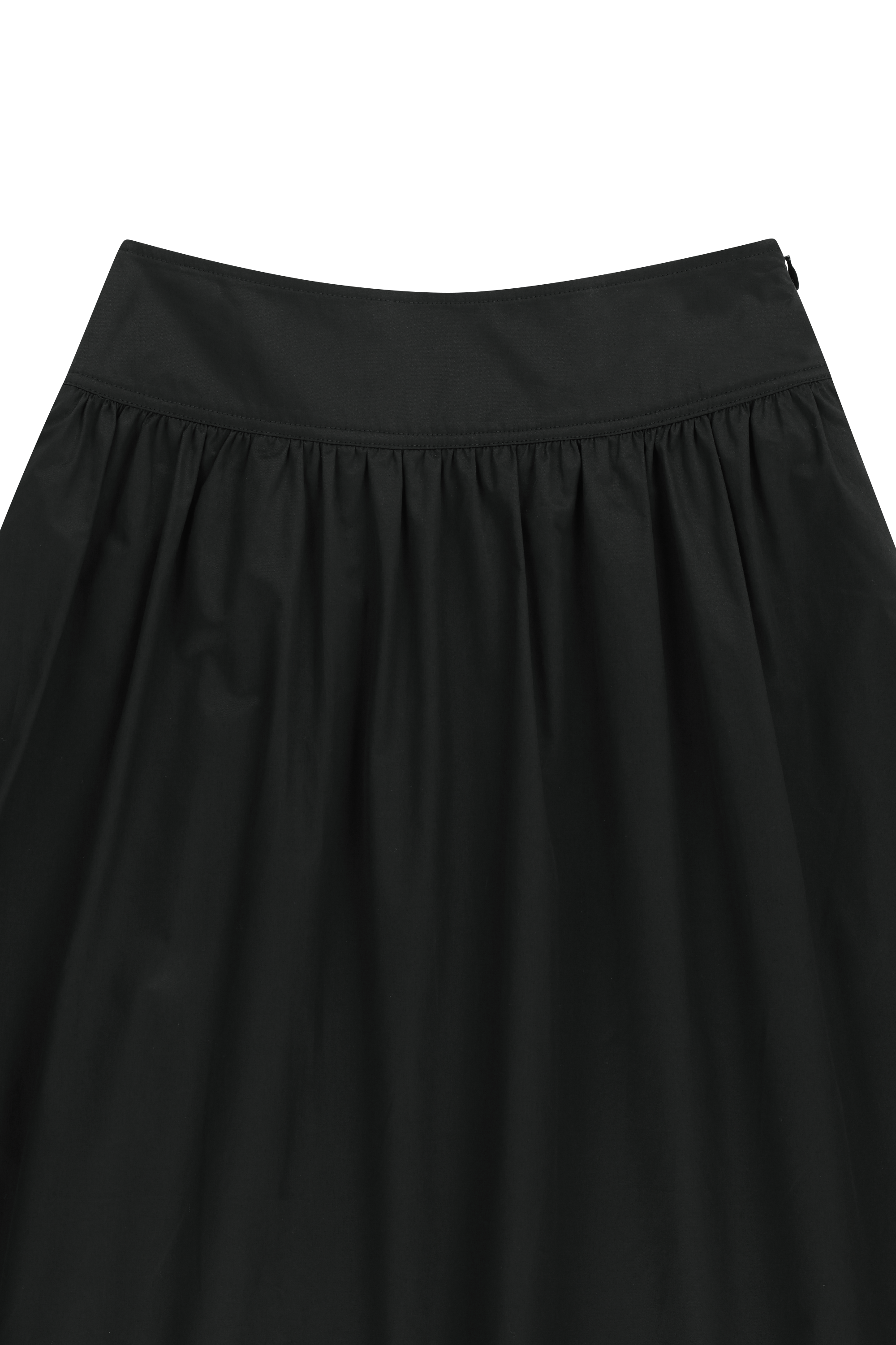 W COTTON WAIST WRINKLE SKIRT