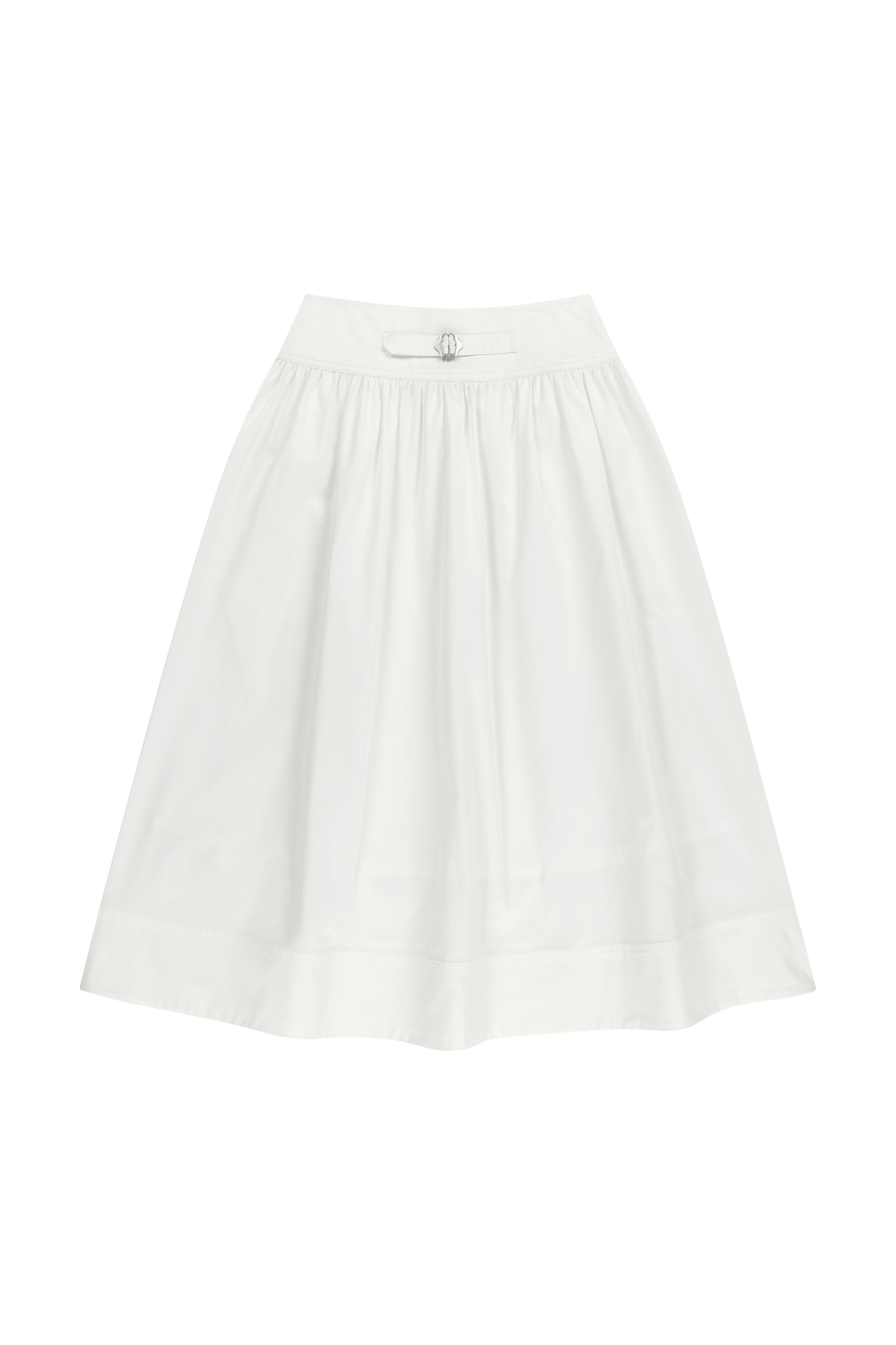 W COTTON WAIST WRINKLE SKIRT
