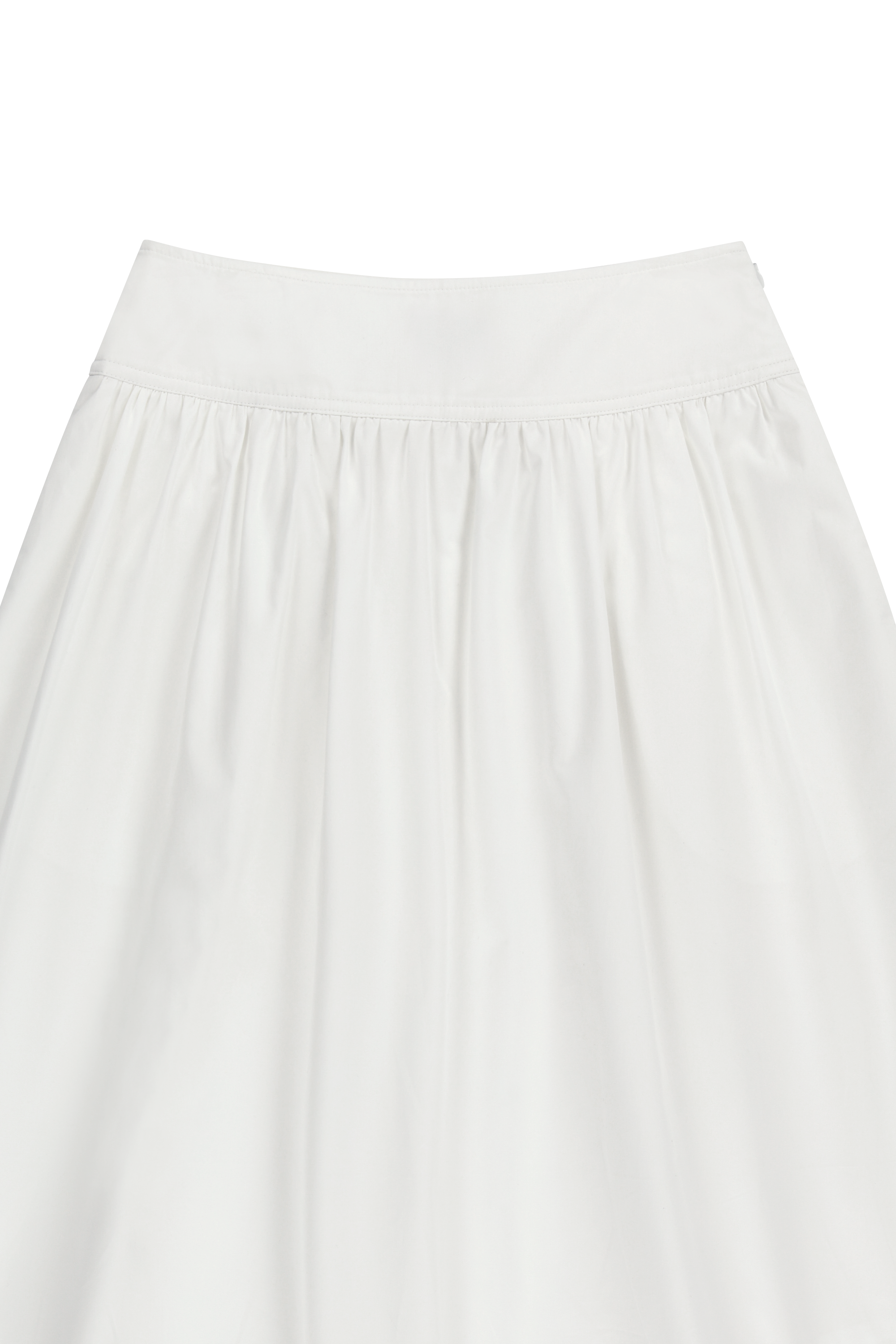 W COTTON WAIST WRINKLE SKIRT