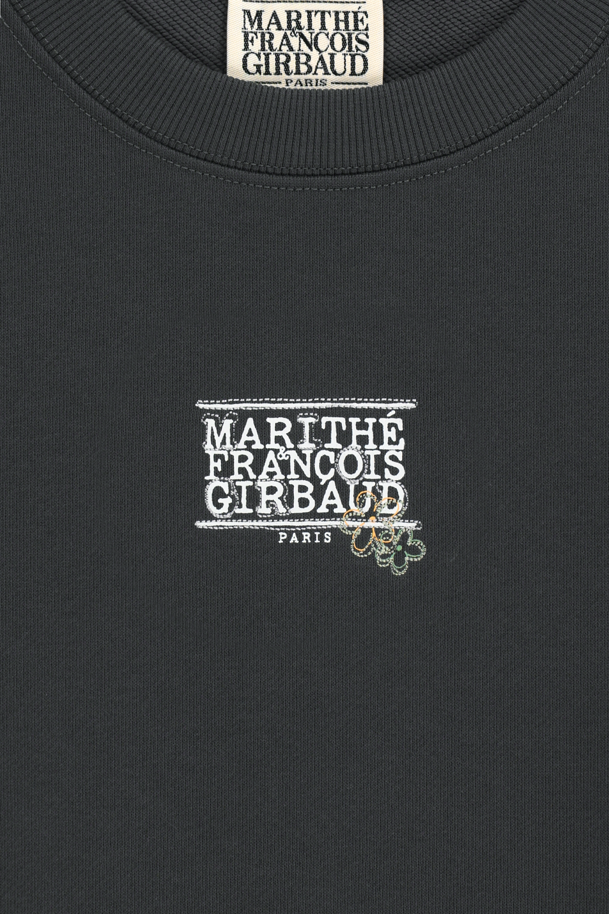 W FLOWER CLASSIC LOGO CROP SWEATSHIRT