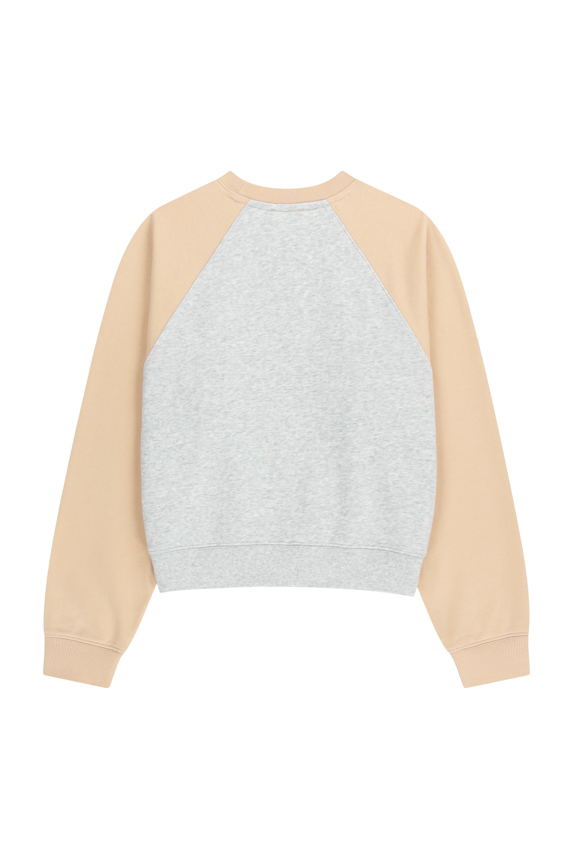 W BLOCK CLASSIC LOGO RAGLAN CROP SWEATSHIRT