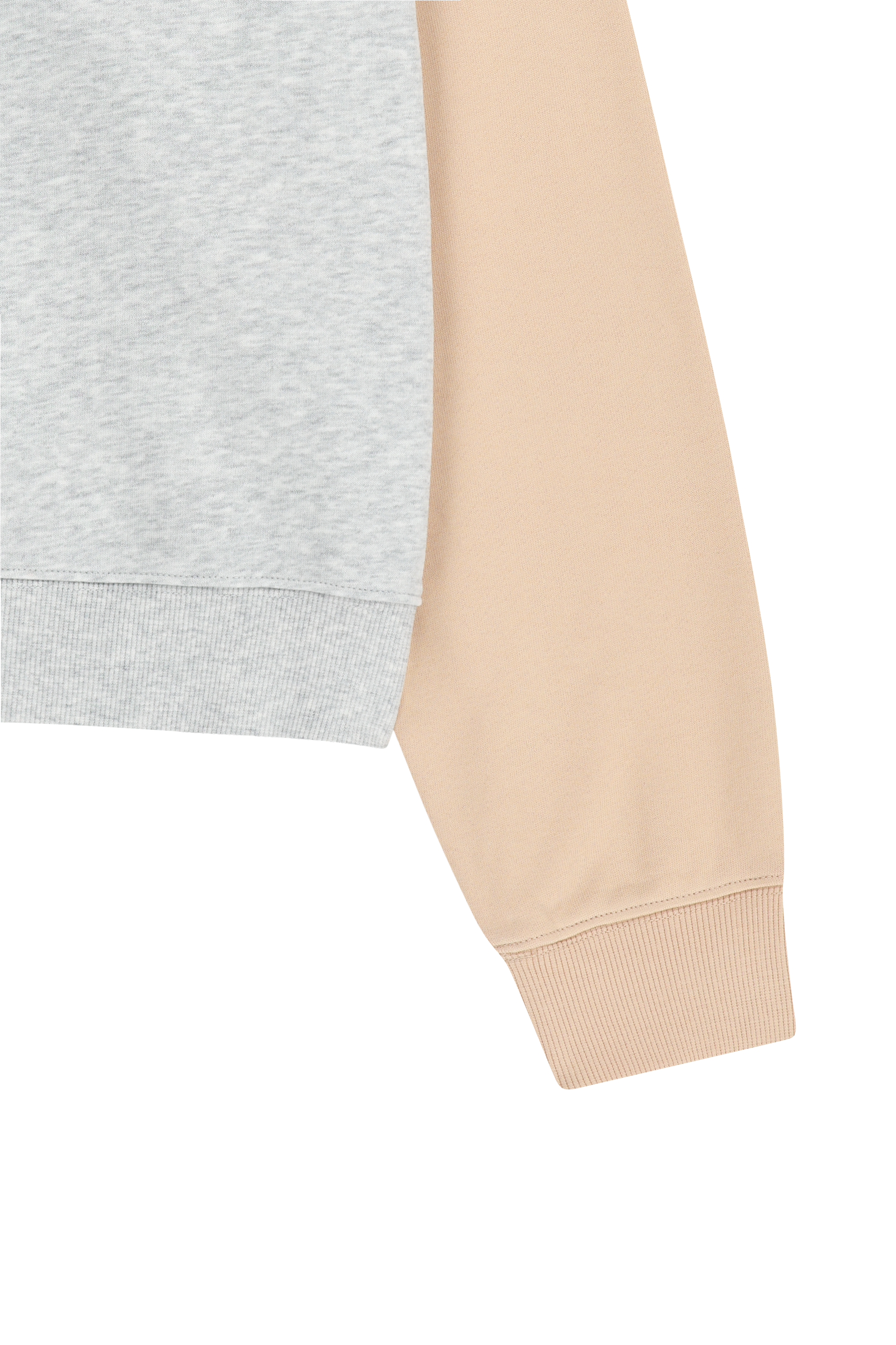 W BLOCK CLASSIC LOGO RAGLAN CROP SWEATSHIRT
