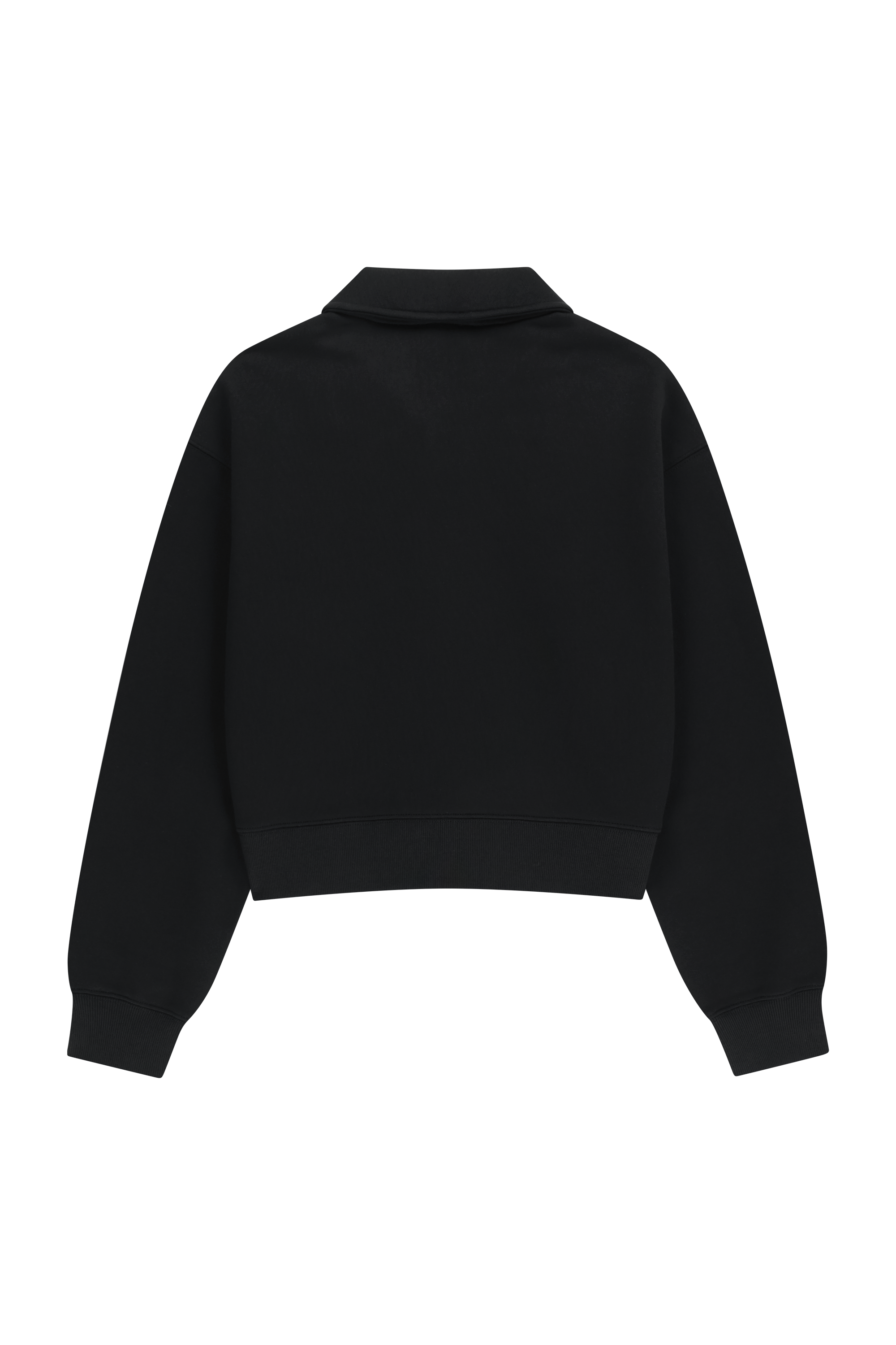 W SMALL CLASSIC LOGO HALF ZIPUP CROP SWEATSHIRT