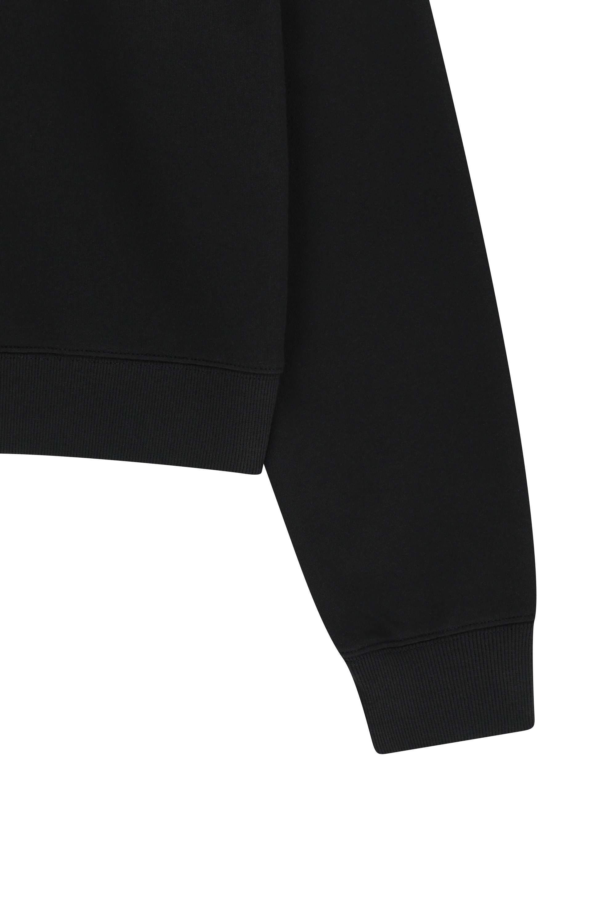 W SMALL CLASSIC LOGO HALF ZIPUP CROP SWEATSHIRT