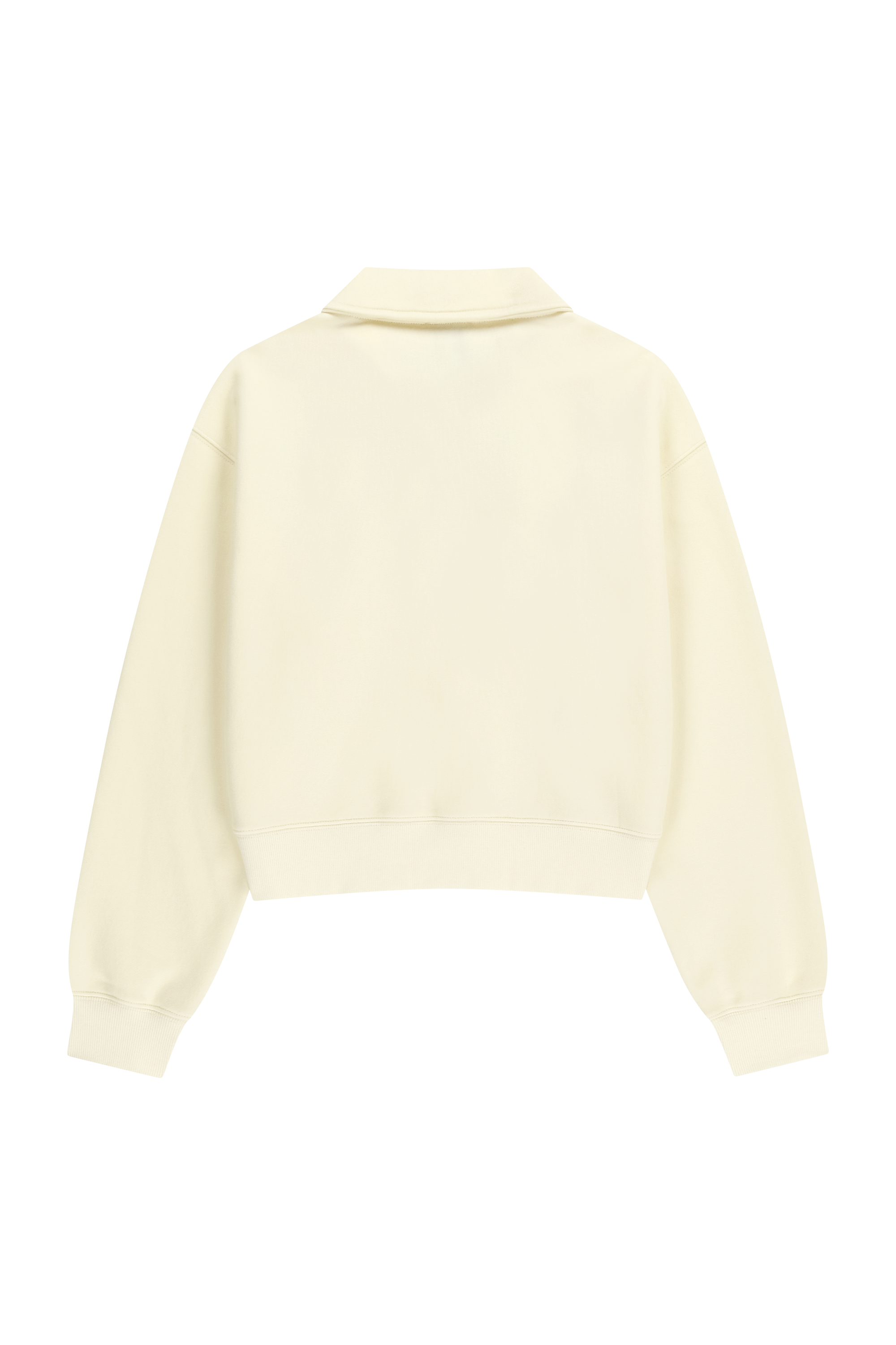 W SMALL CLASSIC LOGO HALF ZIPUP CROP SWEATSHIRT