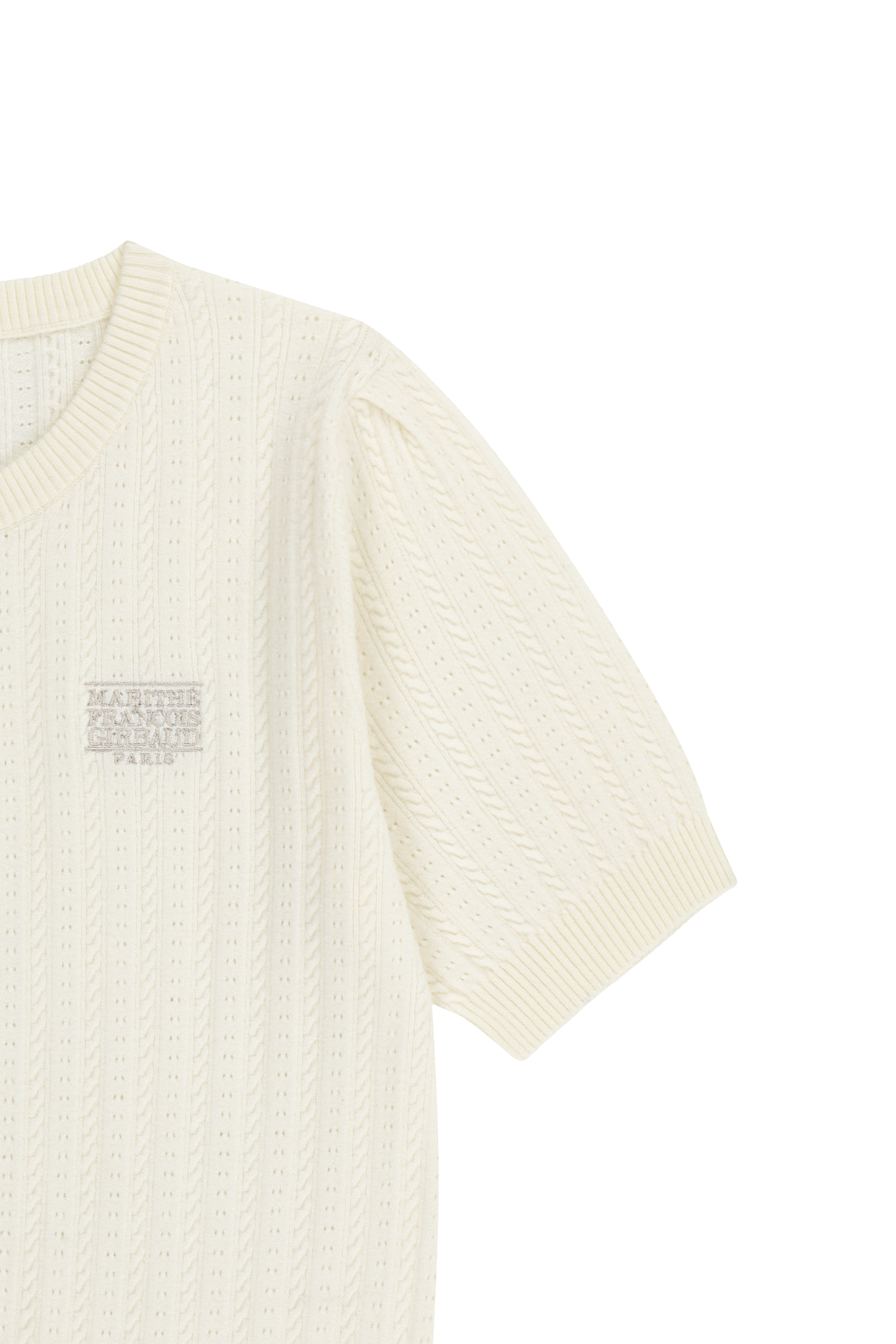 W SMALL CLASSIC LOGO HALF KNIT CARDIGAN SET UP