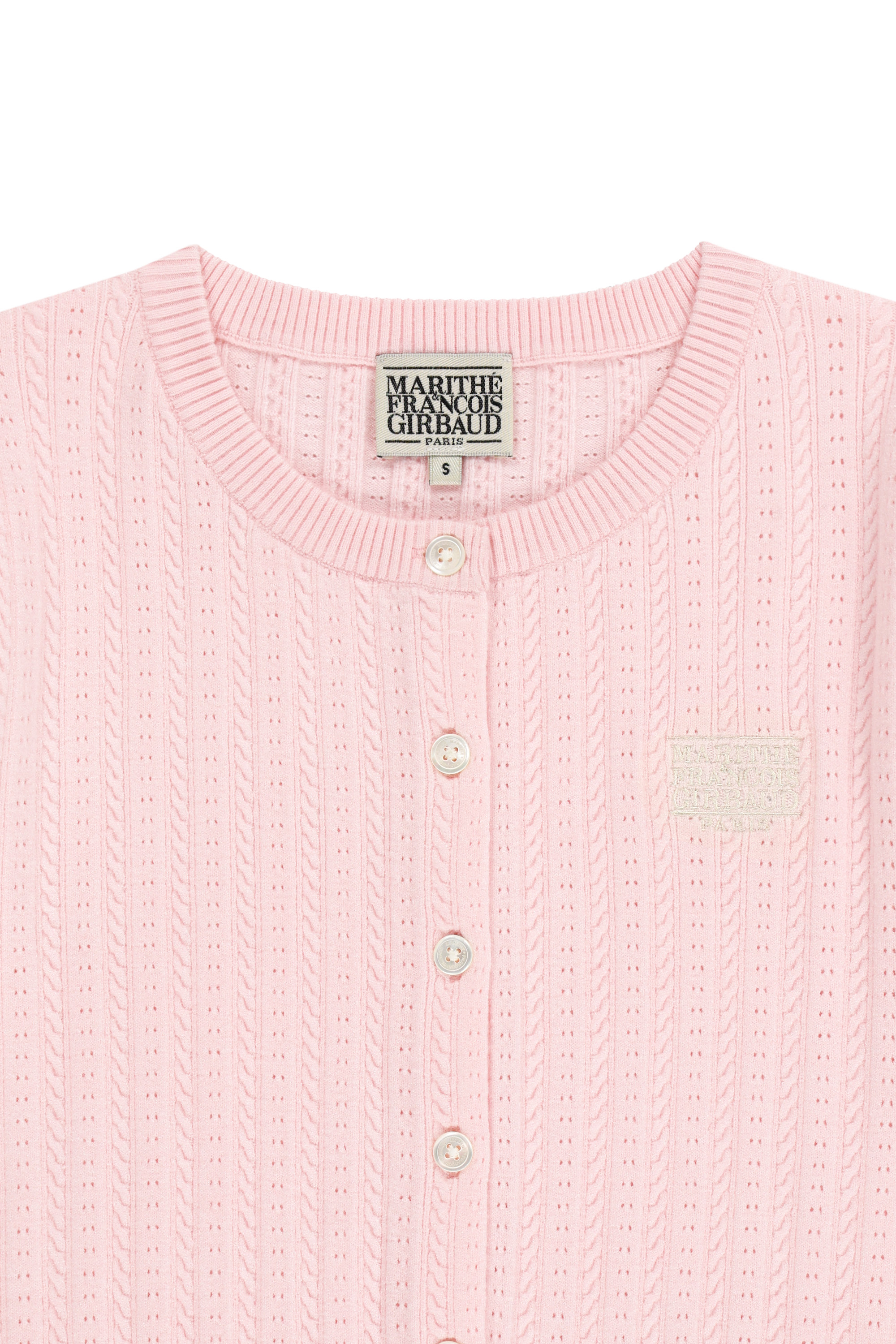 W SMALL CLASSIC LOGO HALF KNIT CARDIGAN SET UP