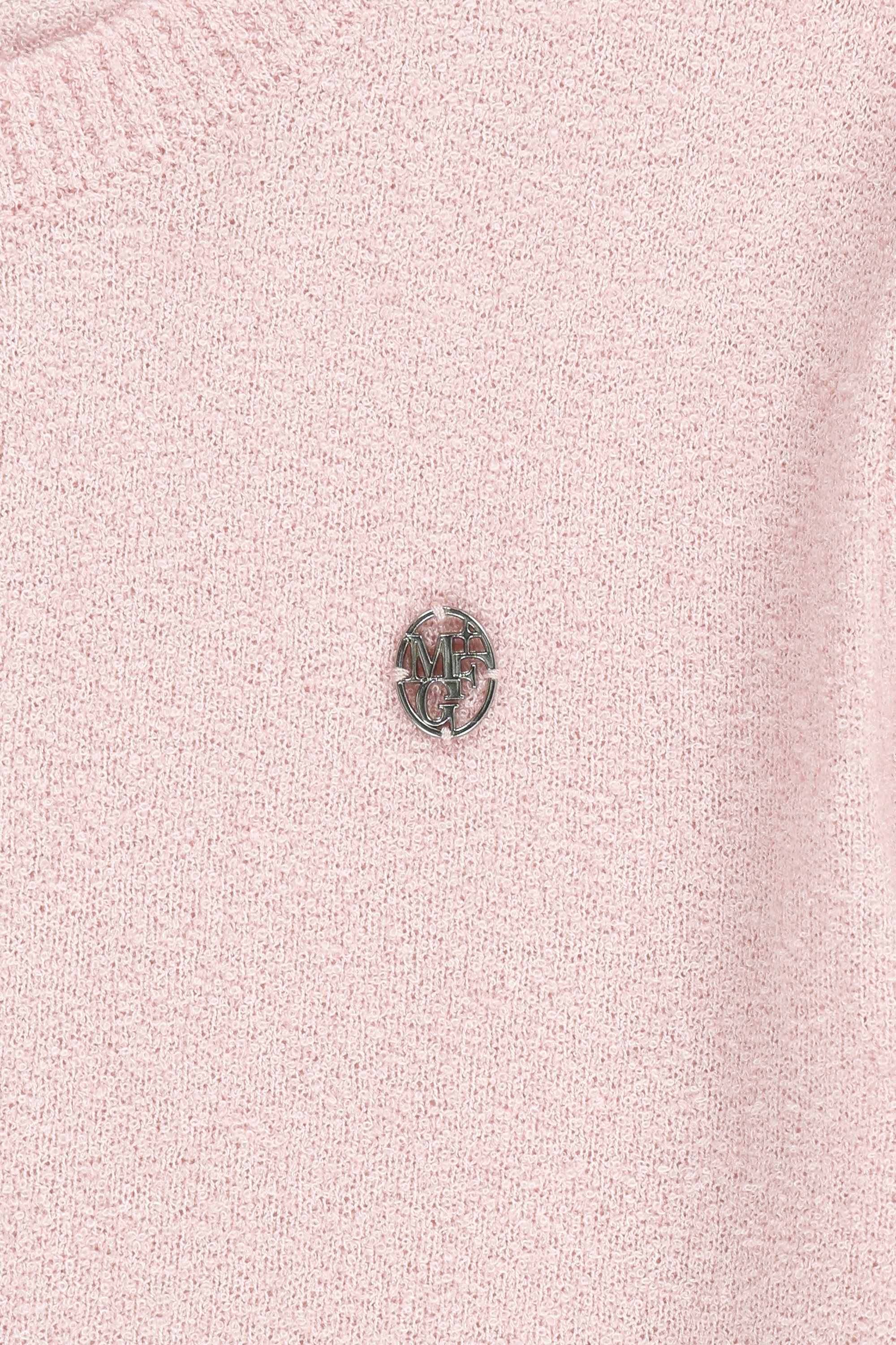 W PUFF SLEEVE HALF KNIT CARDIGAN