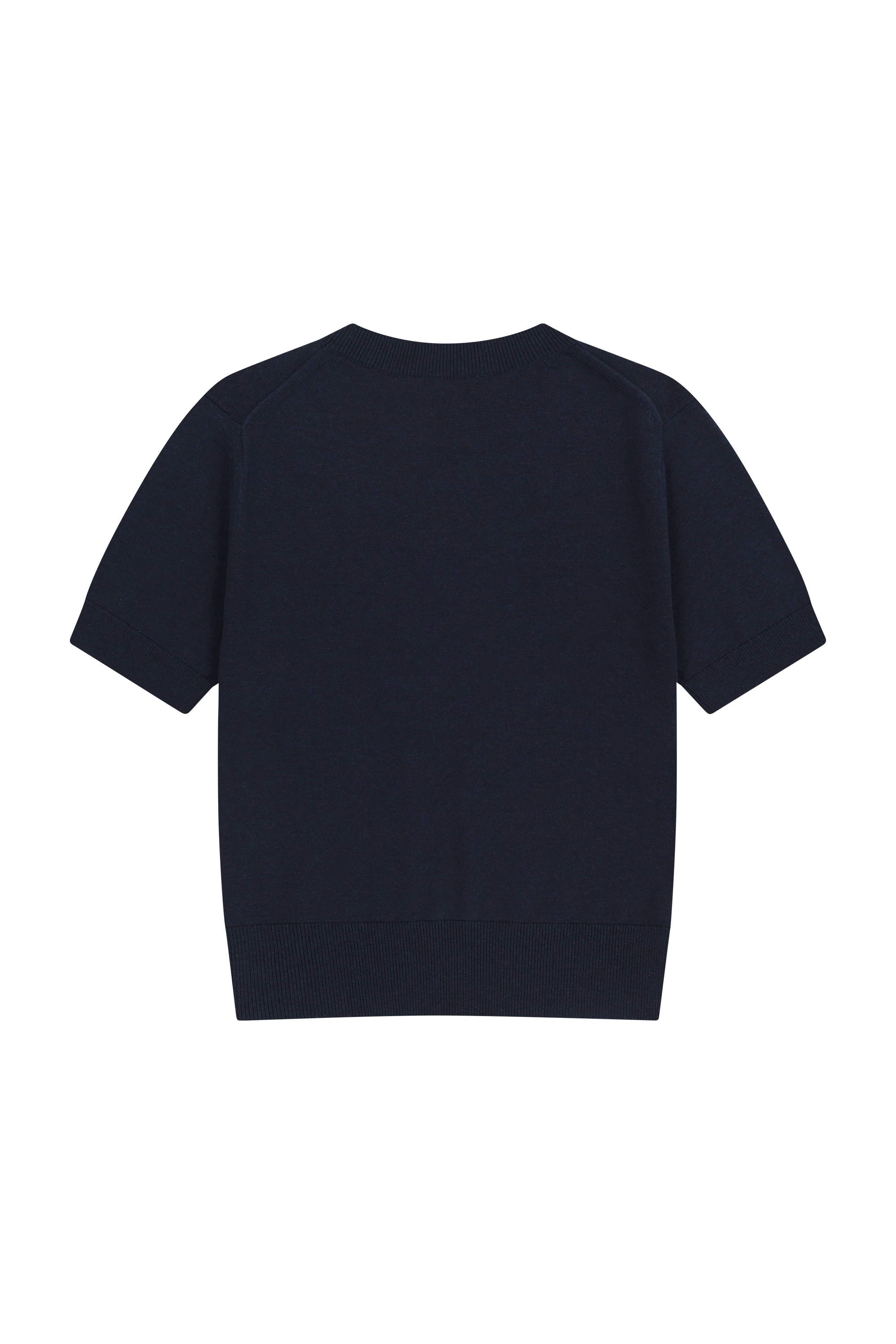 W DOODLE BEAR HALF KNIT PULLOVER