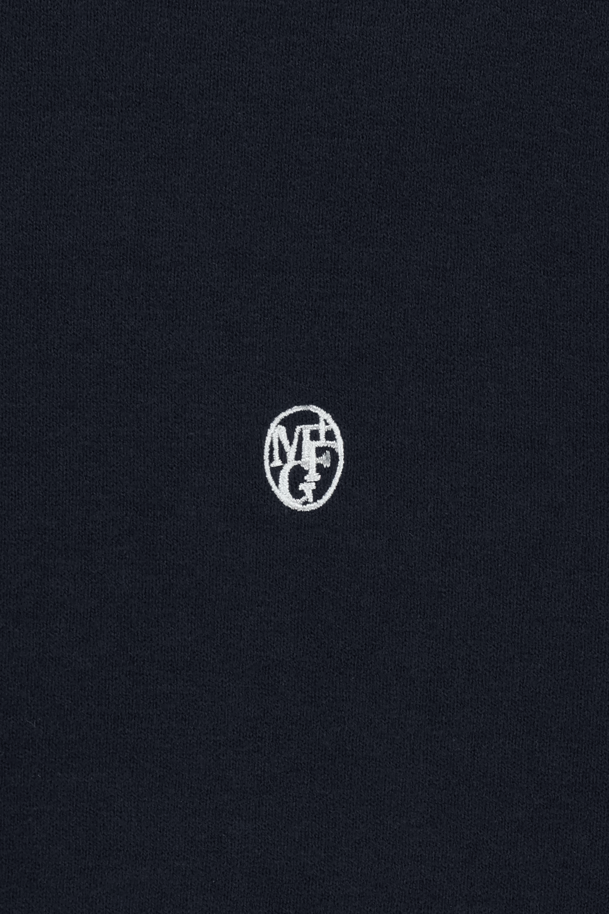 W CIRCLE LOGO HALF KNIT PULLOVER