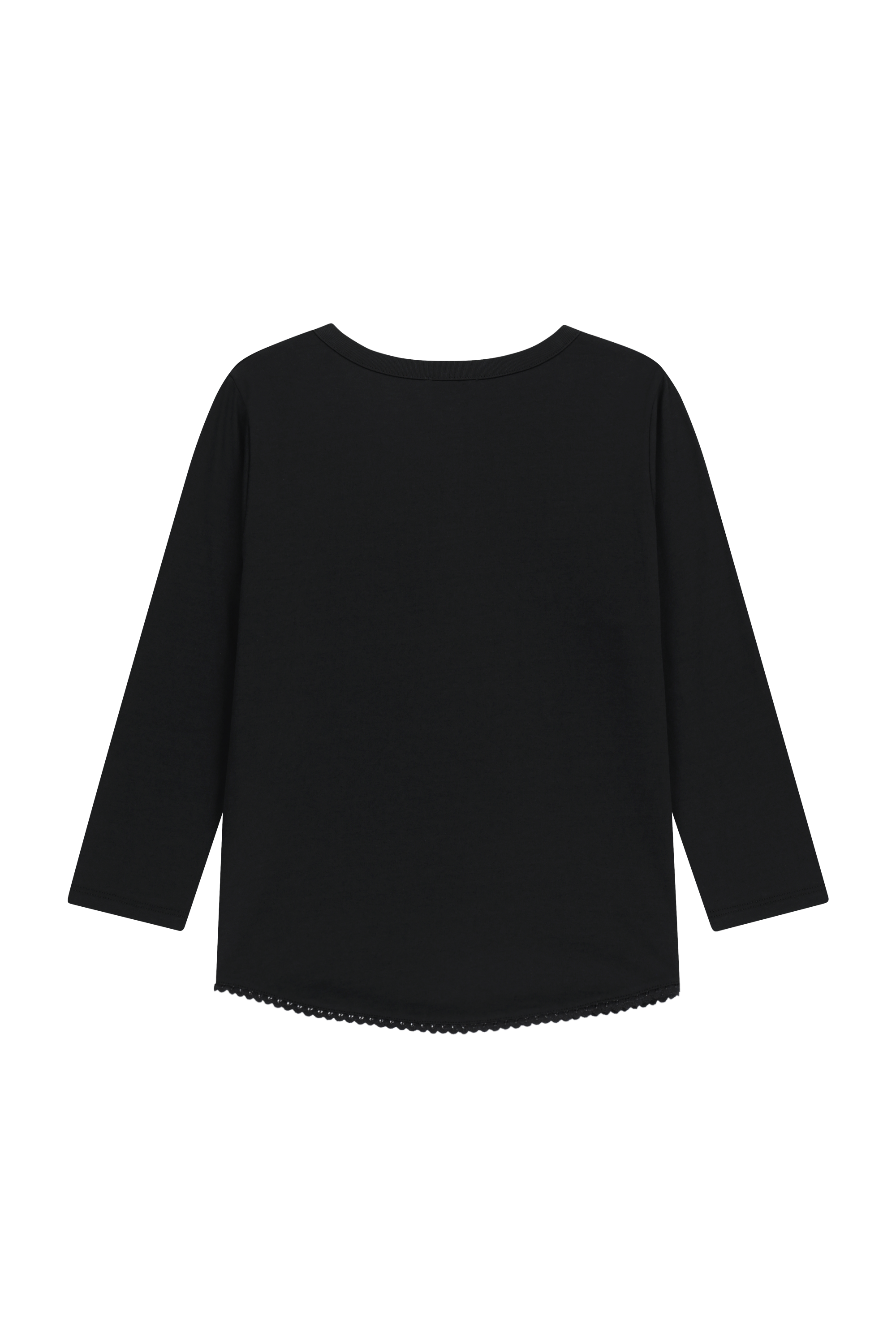 W SMALL CLASSIC LOGO HENLEY NECK 3/4 SLEEVE TEE