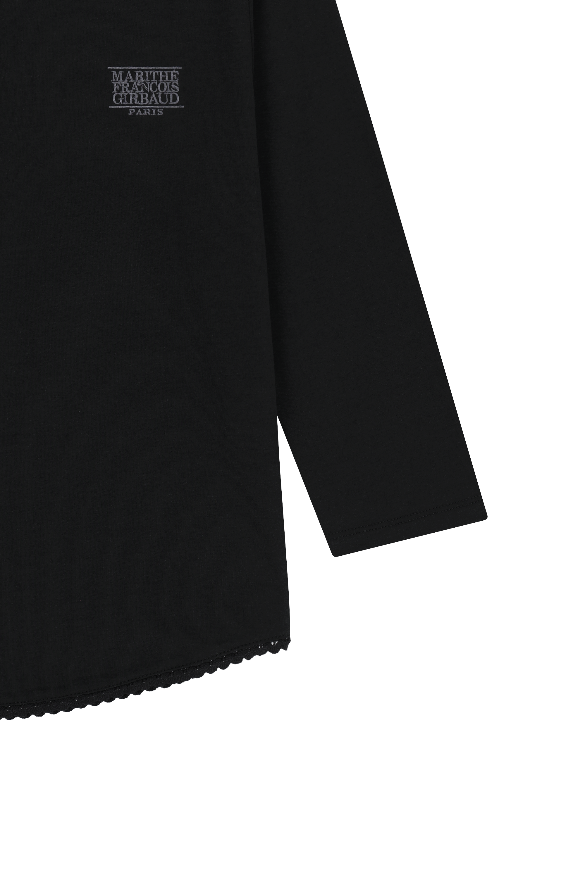 W SMALL CLASSIC LOGO HENLEY NECK 3/4 SLEEVE TEE