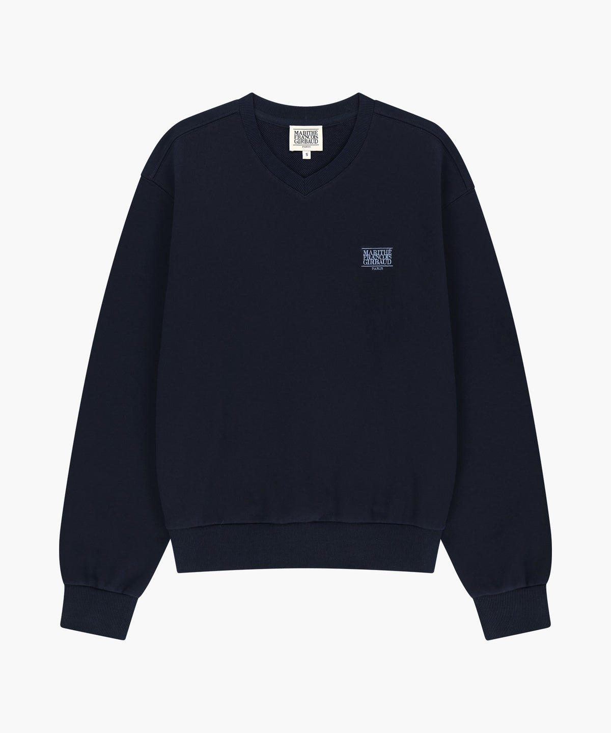 W SMALL CLASSIC LOGO V NECK BALLON SWEATSHIRT