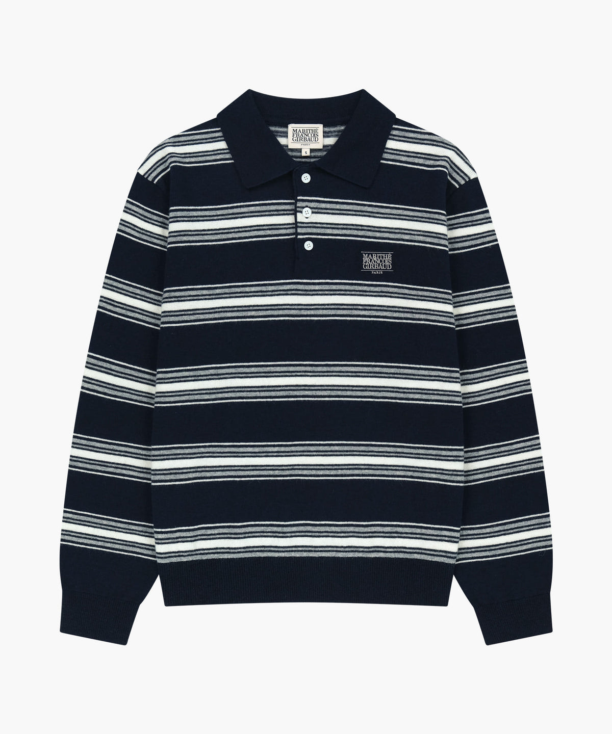 SMALL CLASSIC LOGO MULTI STRIPE POLO KNIT