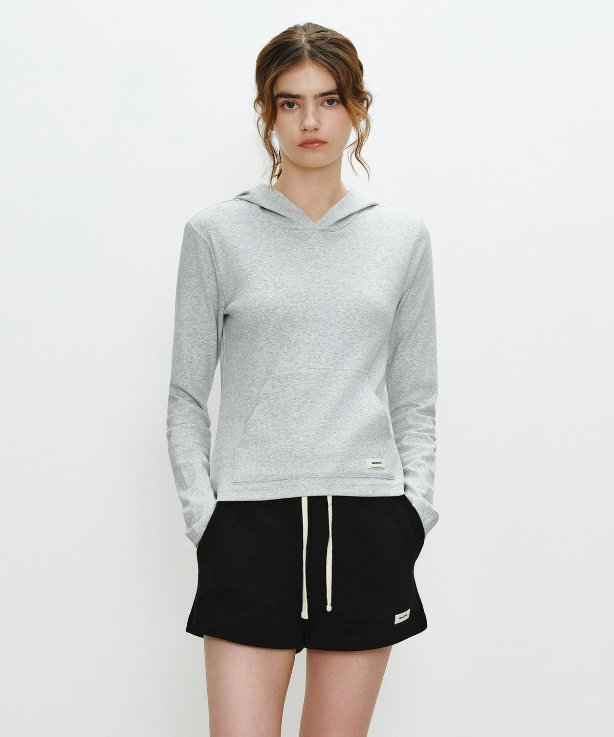 W BASIC HOODIE LONG SLEEVE