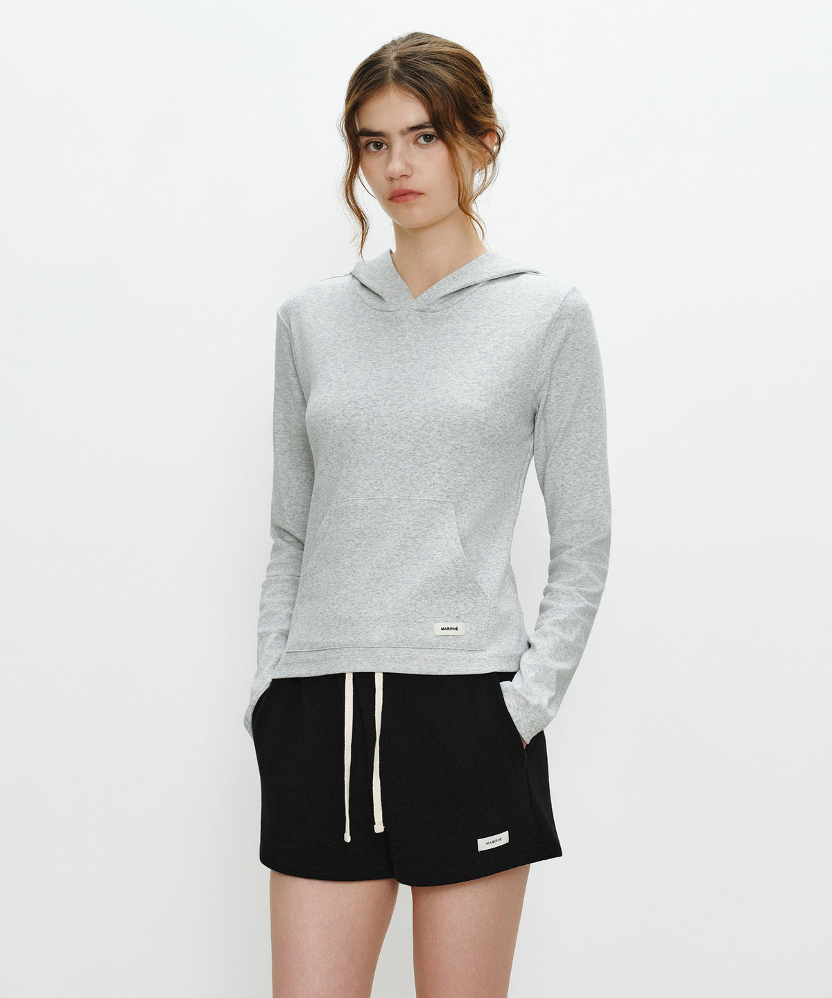 W BASIC HOODIE LONG SLEEVE