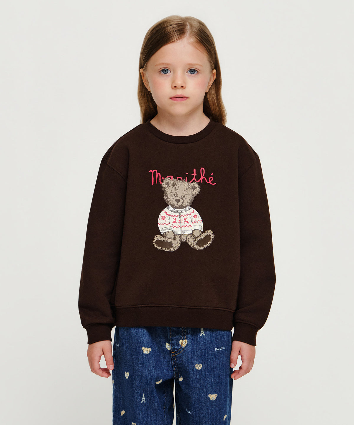 KIDS NORDIC BEAR SWEATSHIRT(BRUSHED)
