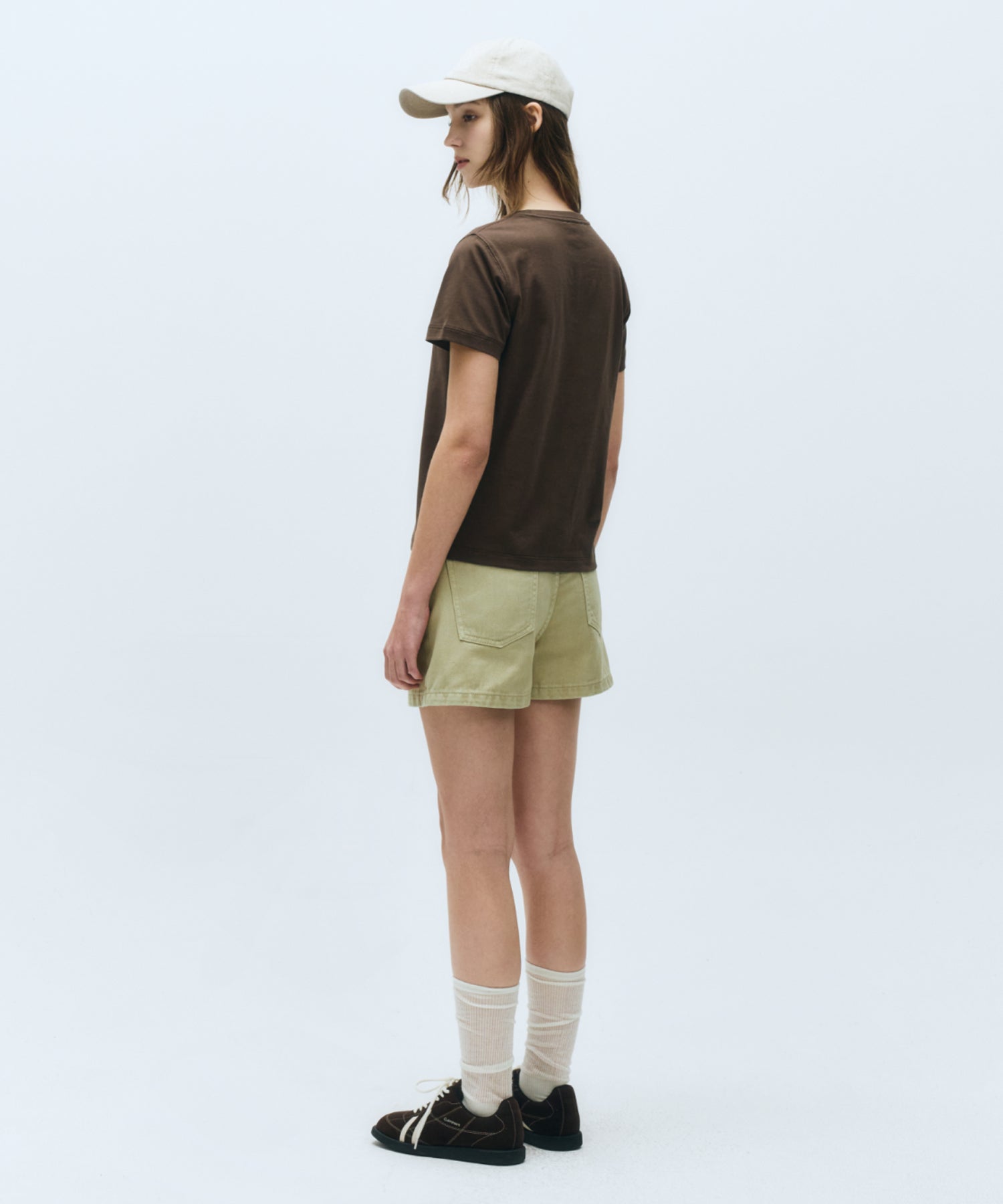 W COLORED DENIM SHORTS