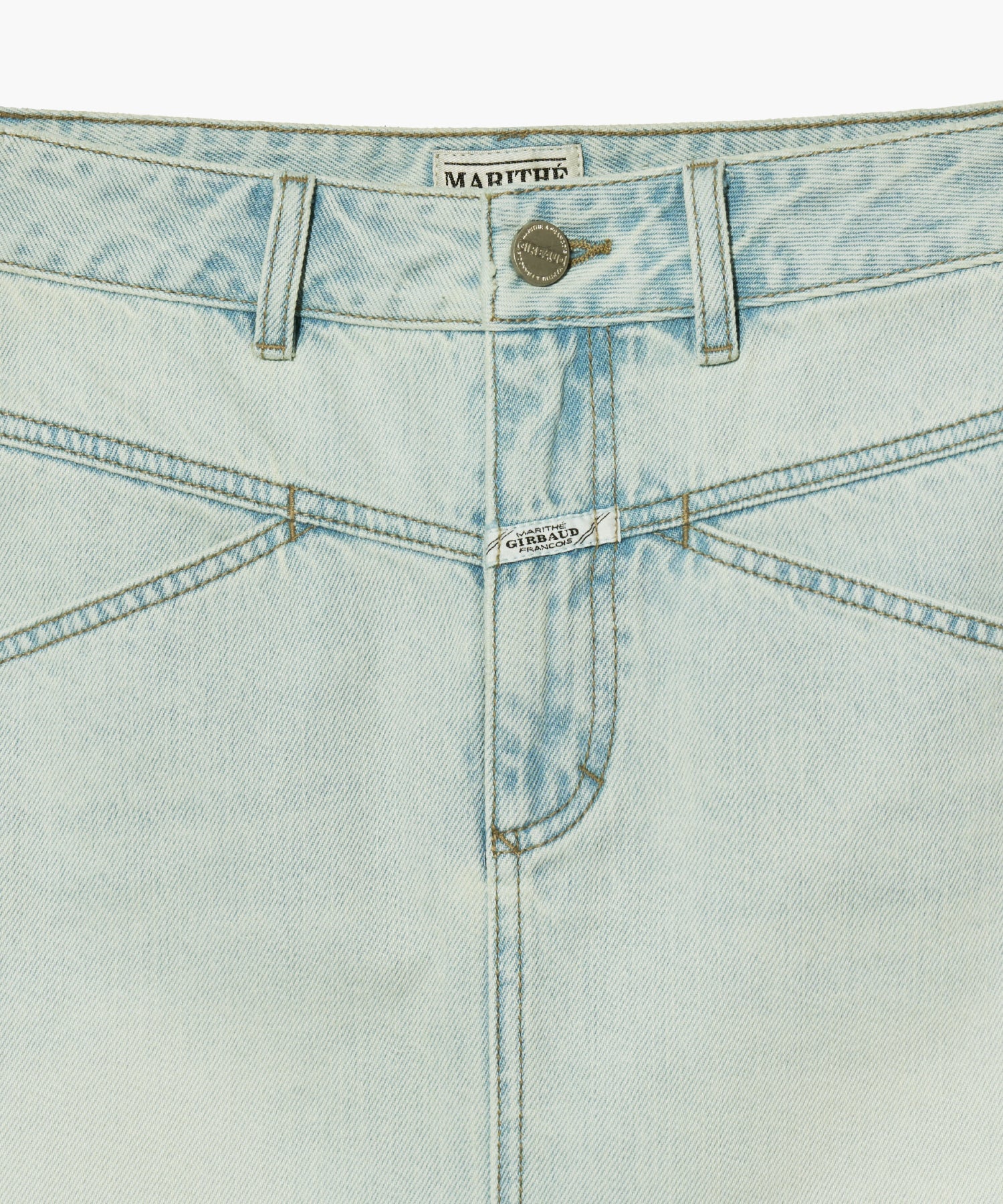 W STRAIGHT DENIM MINI SKIRT