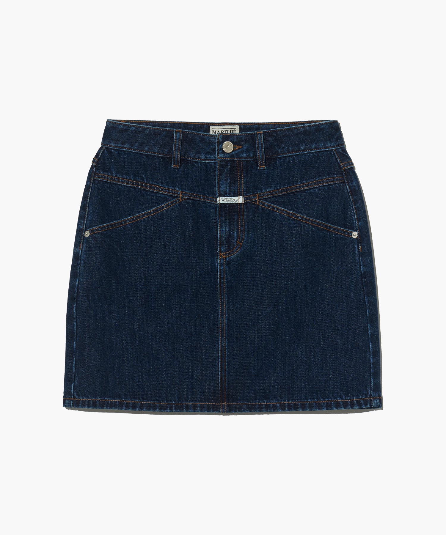 W STRAIGHT DENIM MINI SKIRT