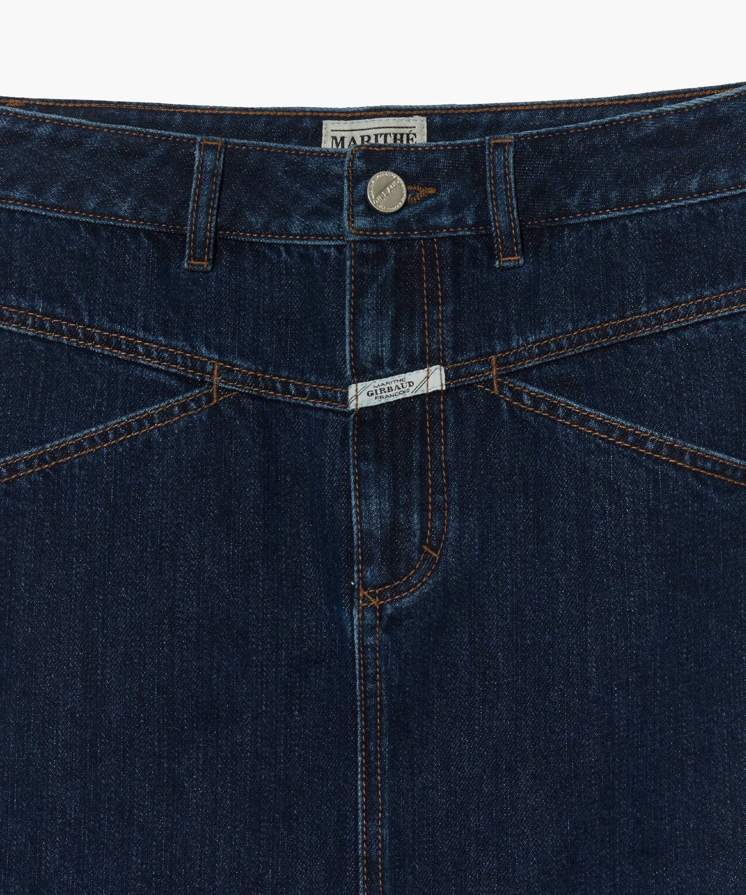 W STRAIGHT DENIM MINI SKIRT
