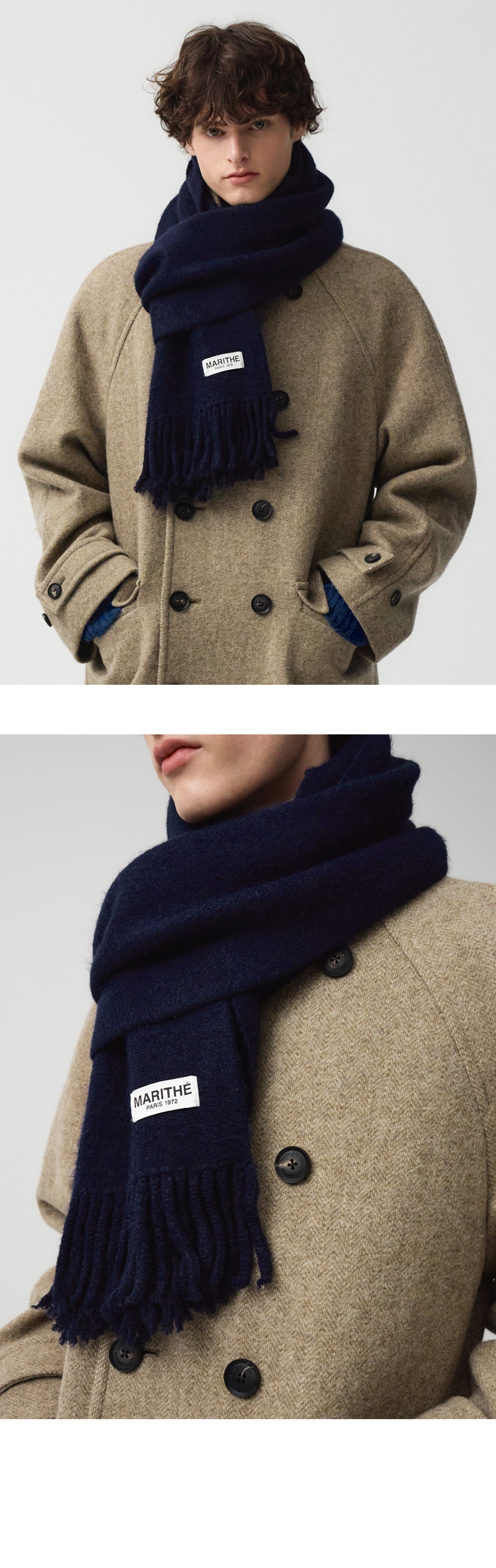 REGULAR LOGO FUZZY KNIT MUFFLER