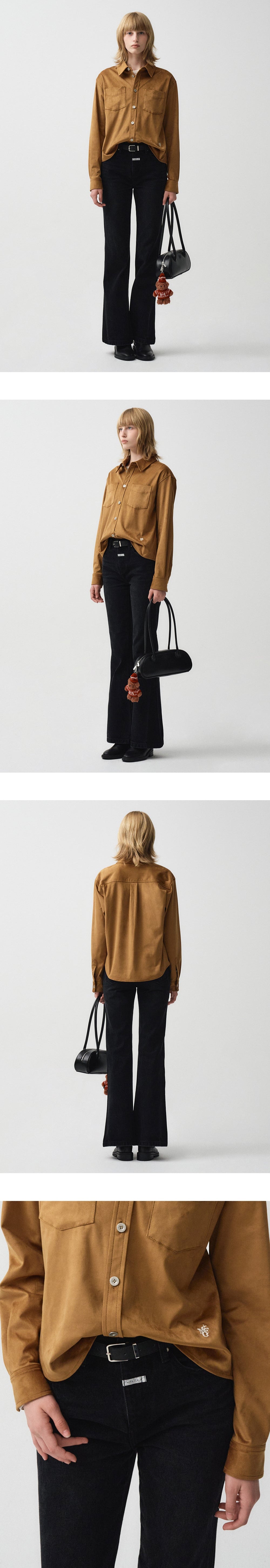 W SLIM BOOT-CUT DENIM PANTS