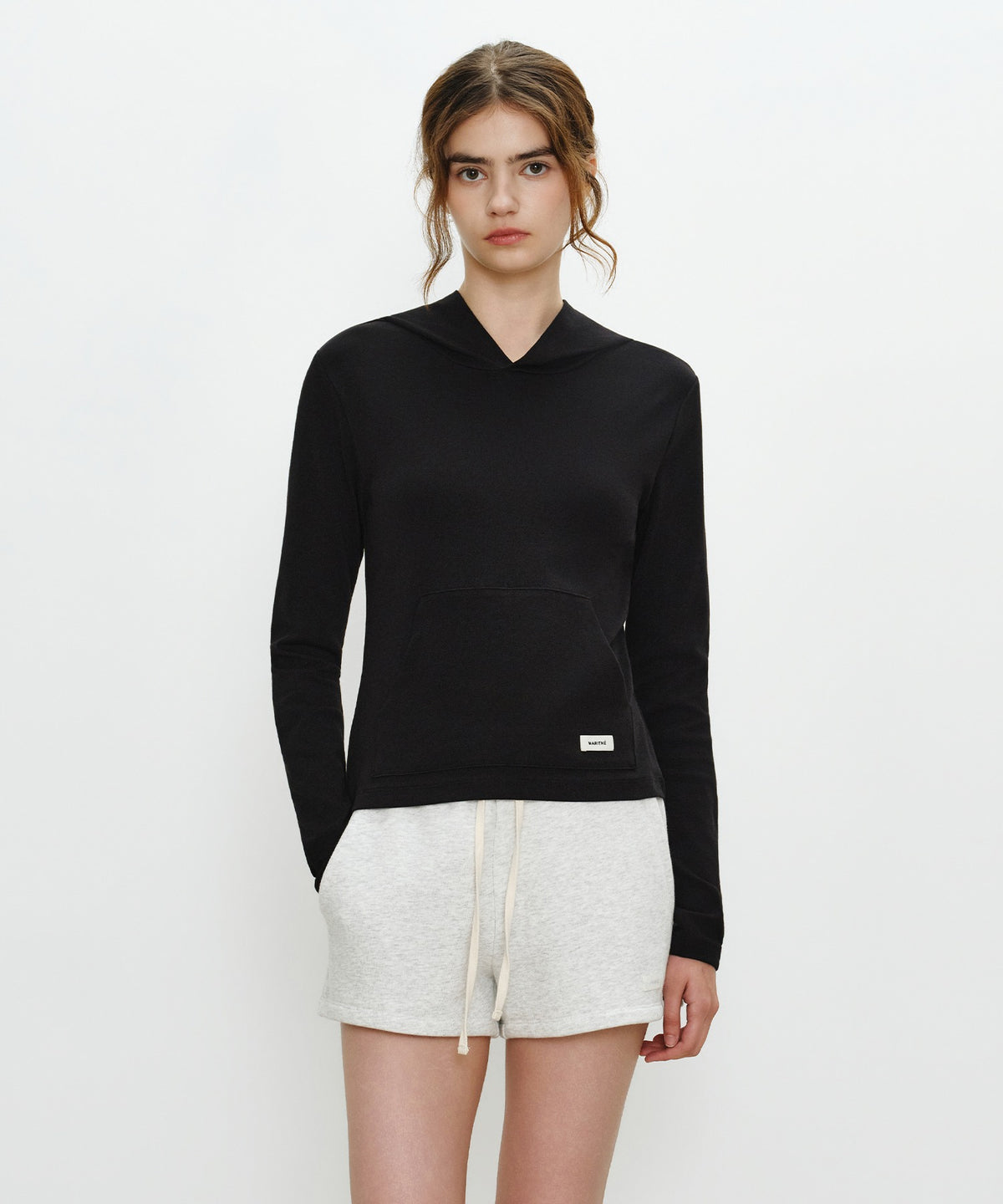 W BASIC HOODIE LONG SLEEVE